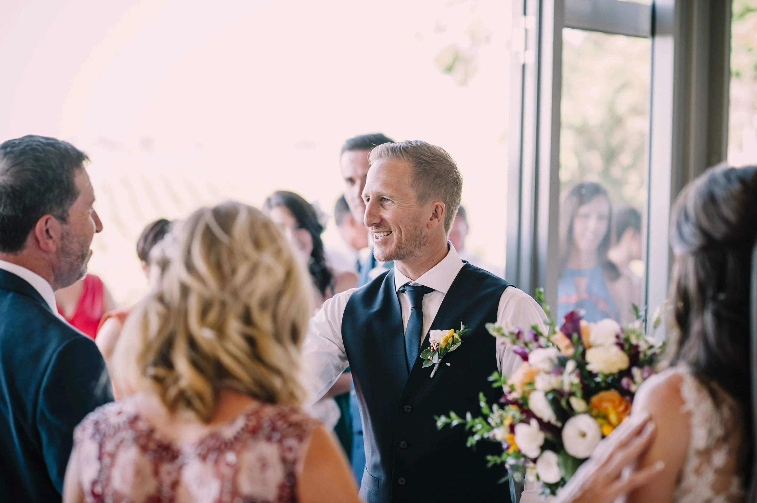 Groom at Wills Domain on his wedding day