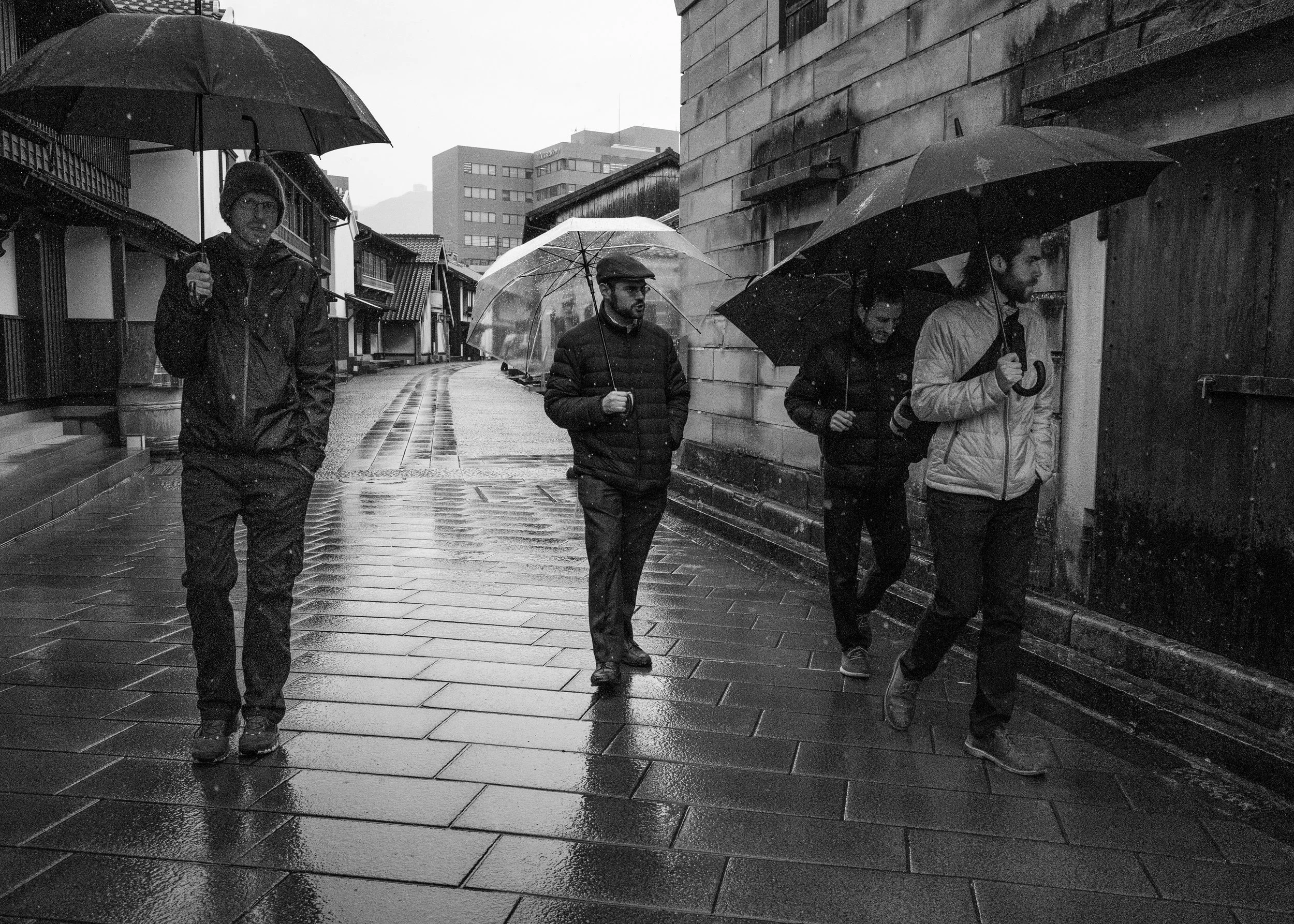 Professors Carter and Lazarus with Harry Schley and Alex Evans ('20) at Dejima, Nagasaki 2018