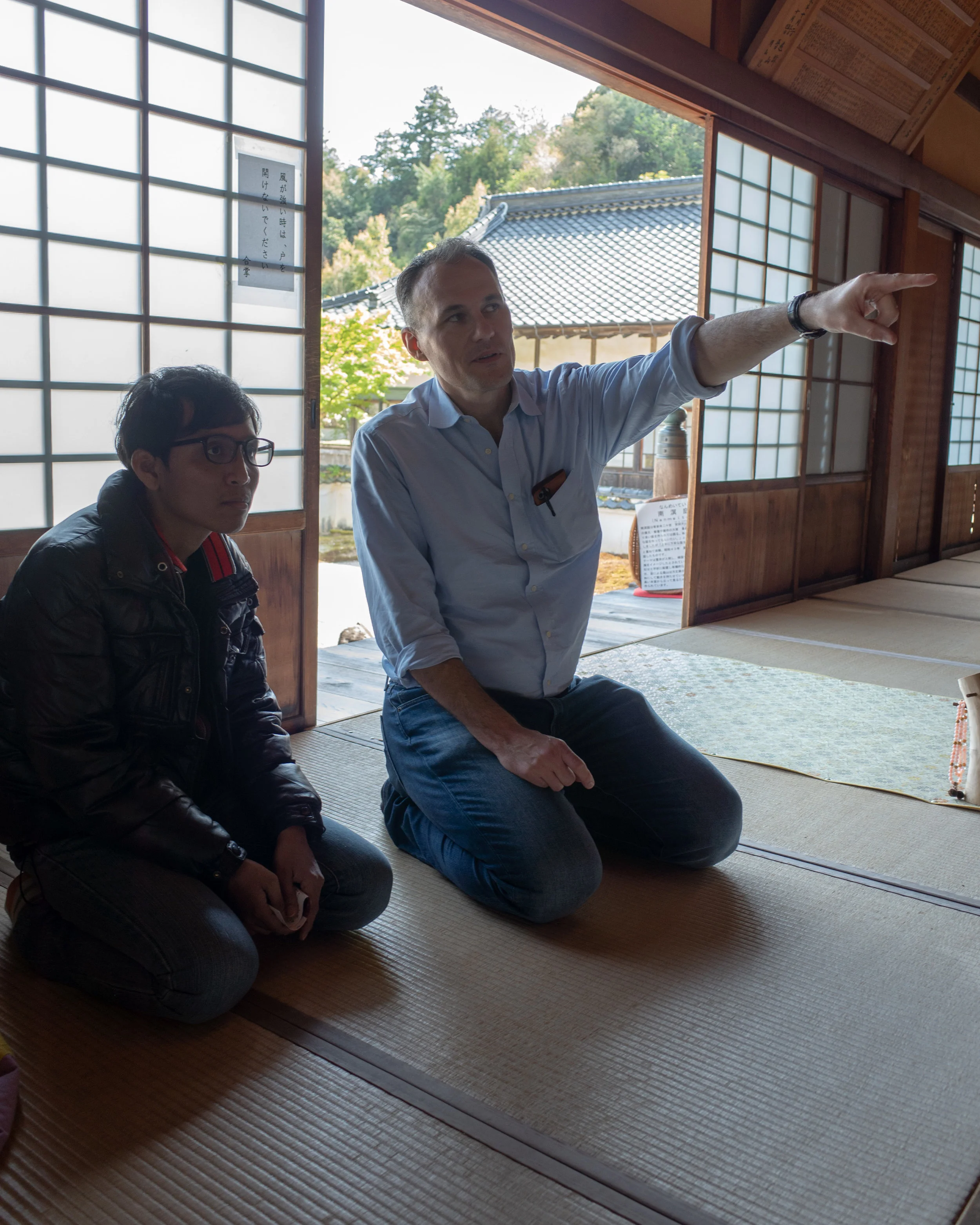 Prof. Schweizer with Bayu Indra (2019) in the Rurikoji Temple