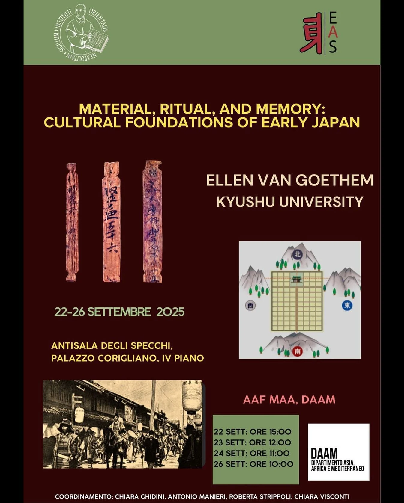 Professor Van Goethem just concluded a month-long visit to l&rsquo;Orientale in Naples where she taught several classes on ancient Japanese history.