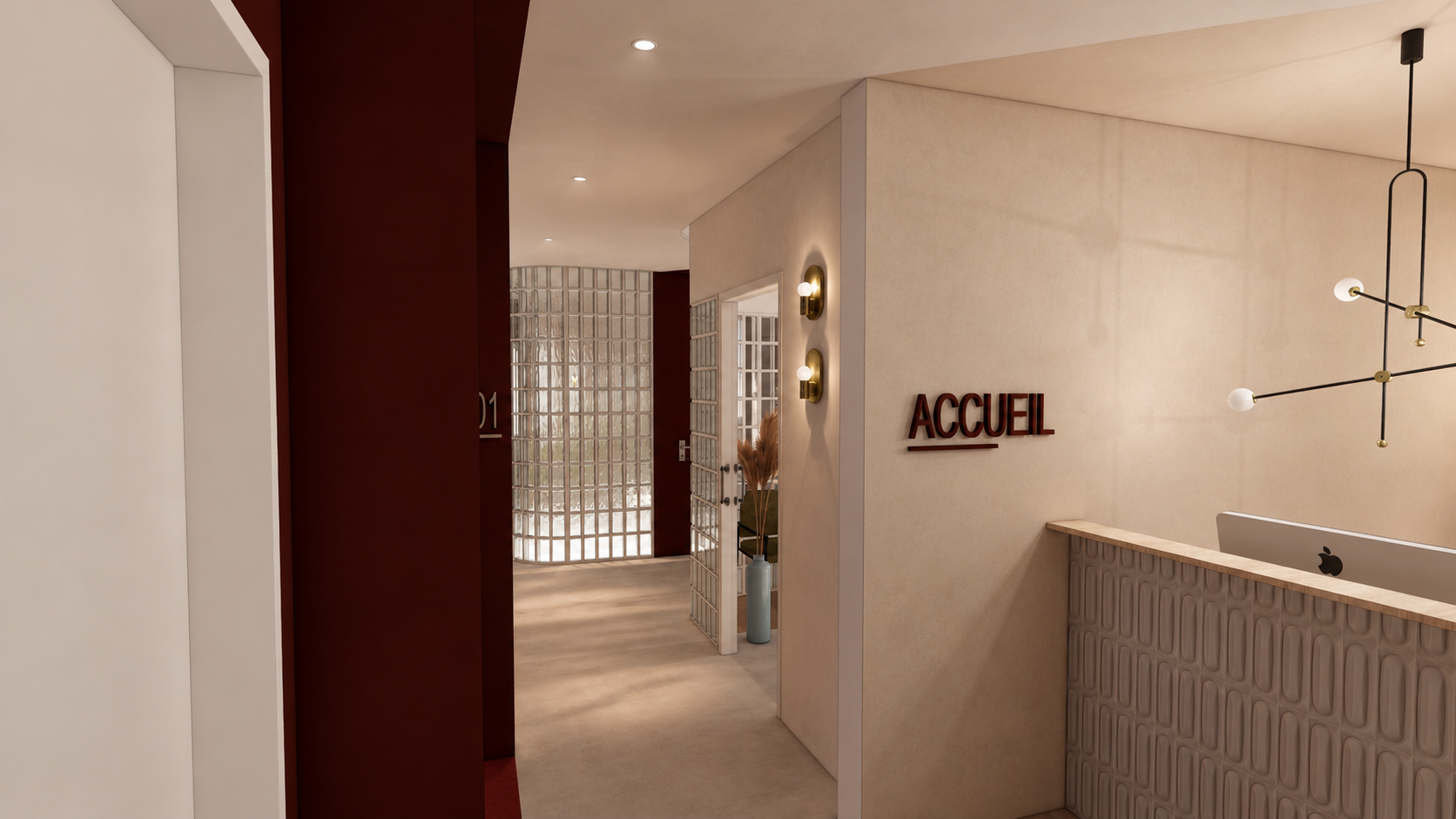 Réception moderne aux accents bordeaux.png