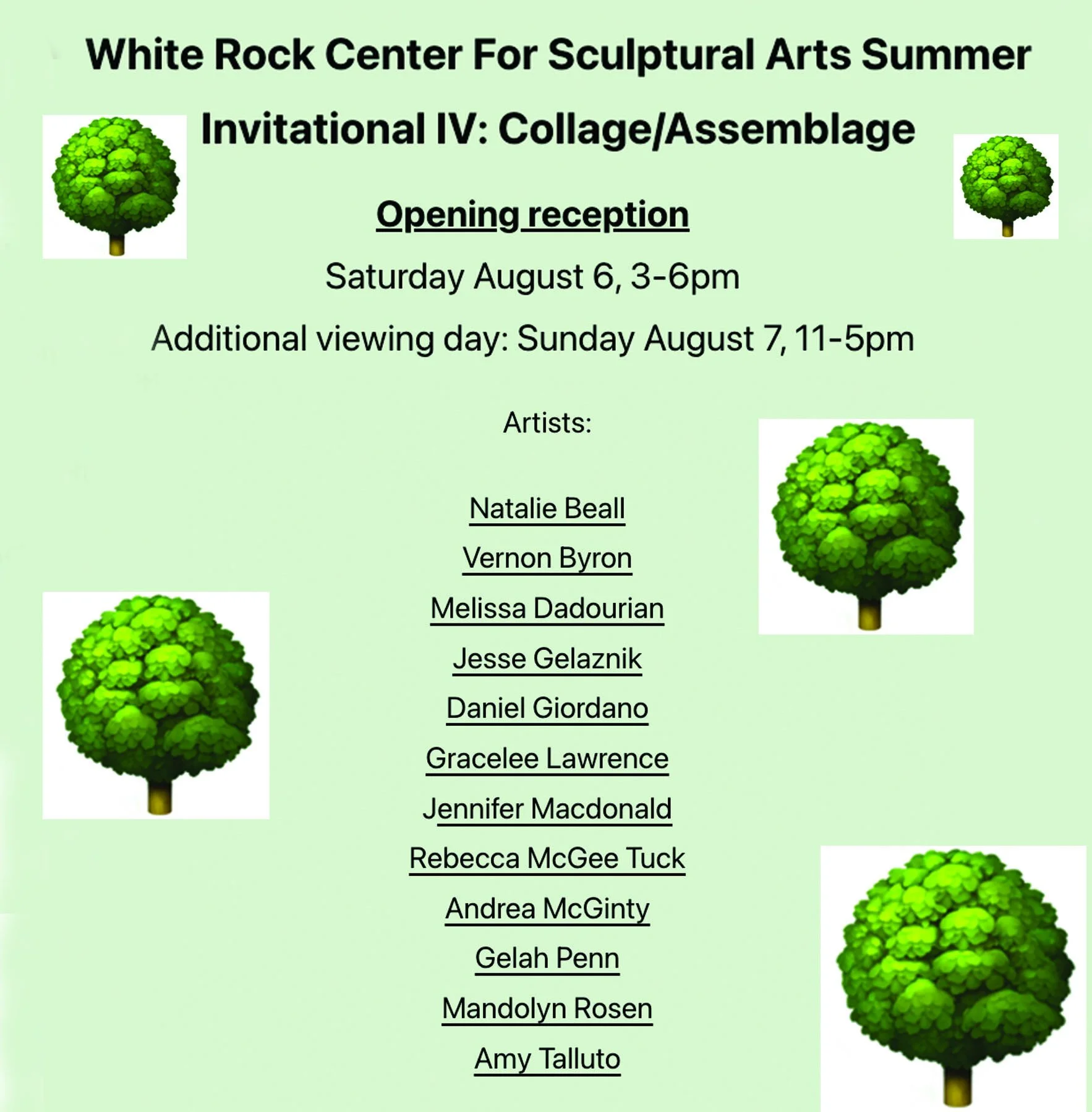Headed to NY?  I am very thankful to have my work be included in this outdoor show!
