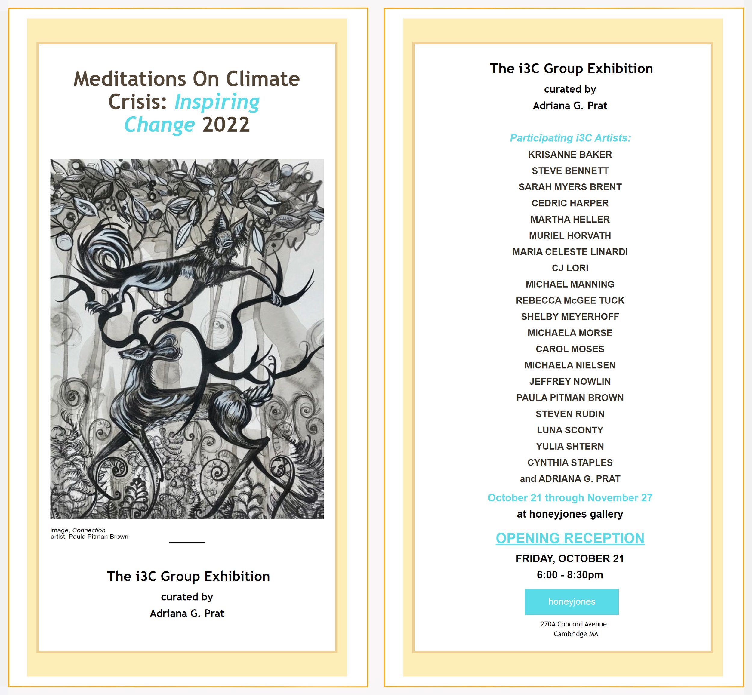 New show by the artist group I3C:  Inspiring Change for the Climate Crisis