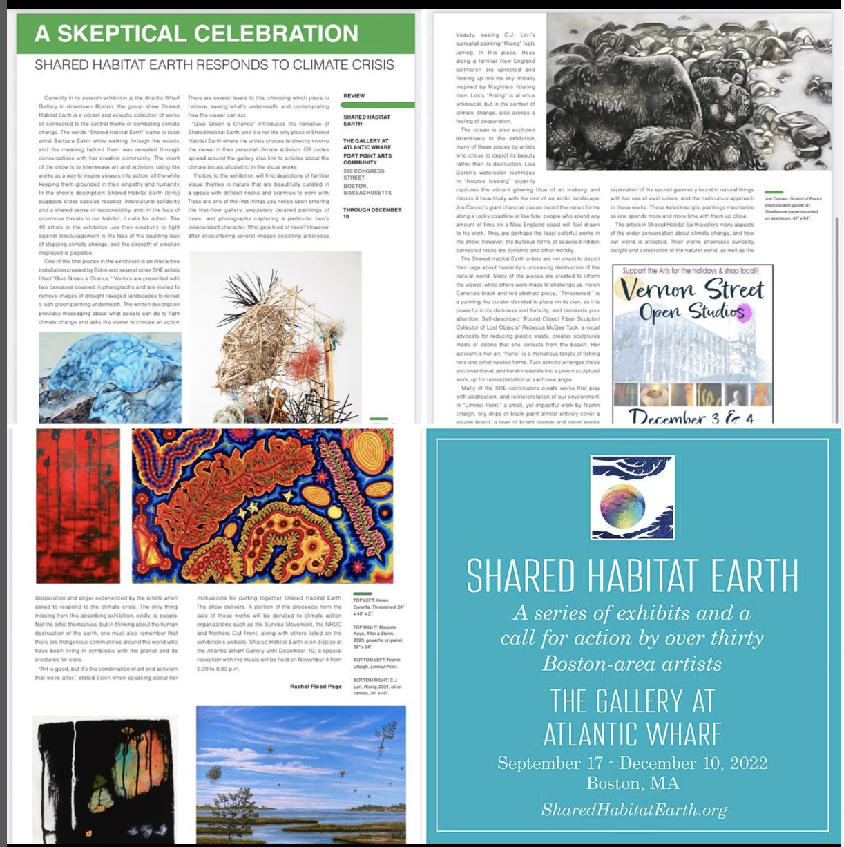 Artscope Magazine reviews Shared Habitat Earth Show at The Gallery at Atlantic Wharf
