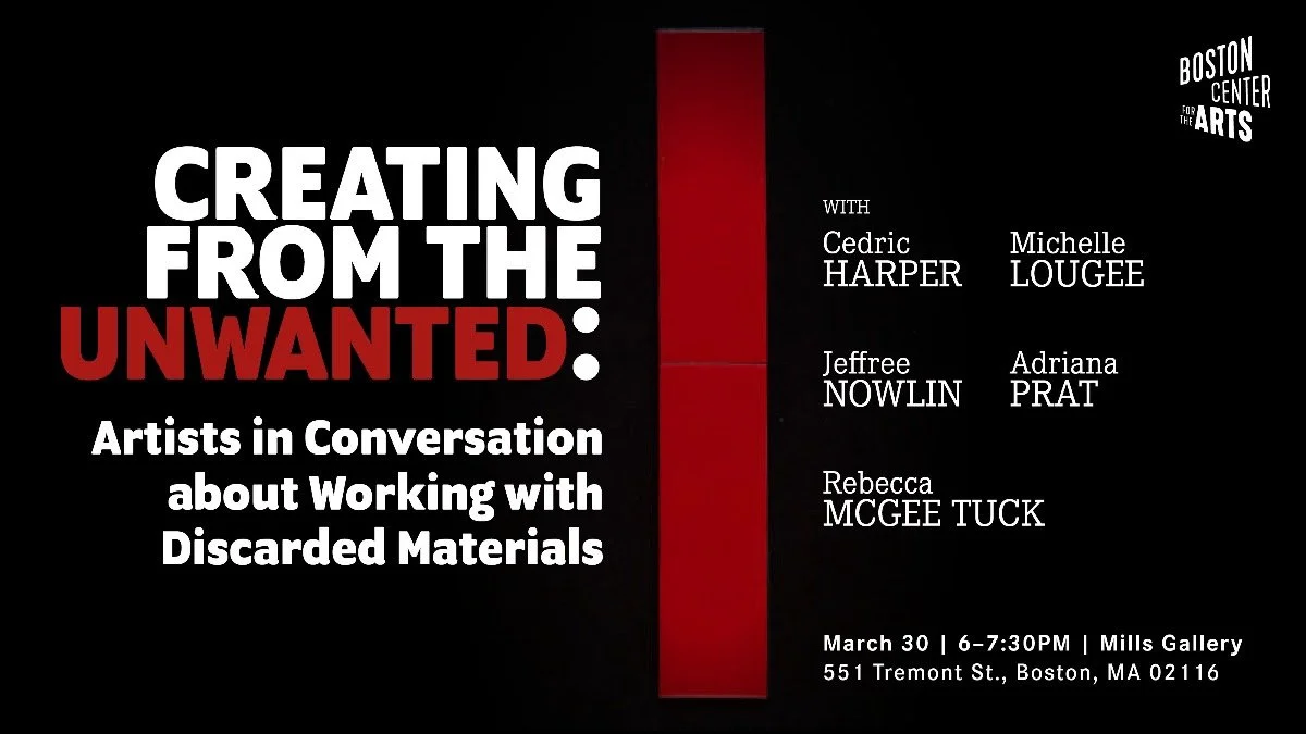 Please join me and my fellow artists for a discussion about how we create art with the discarded. 