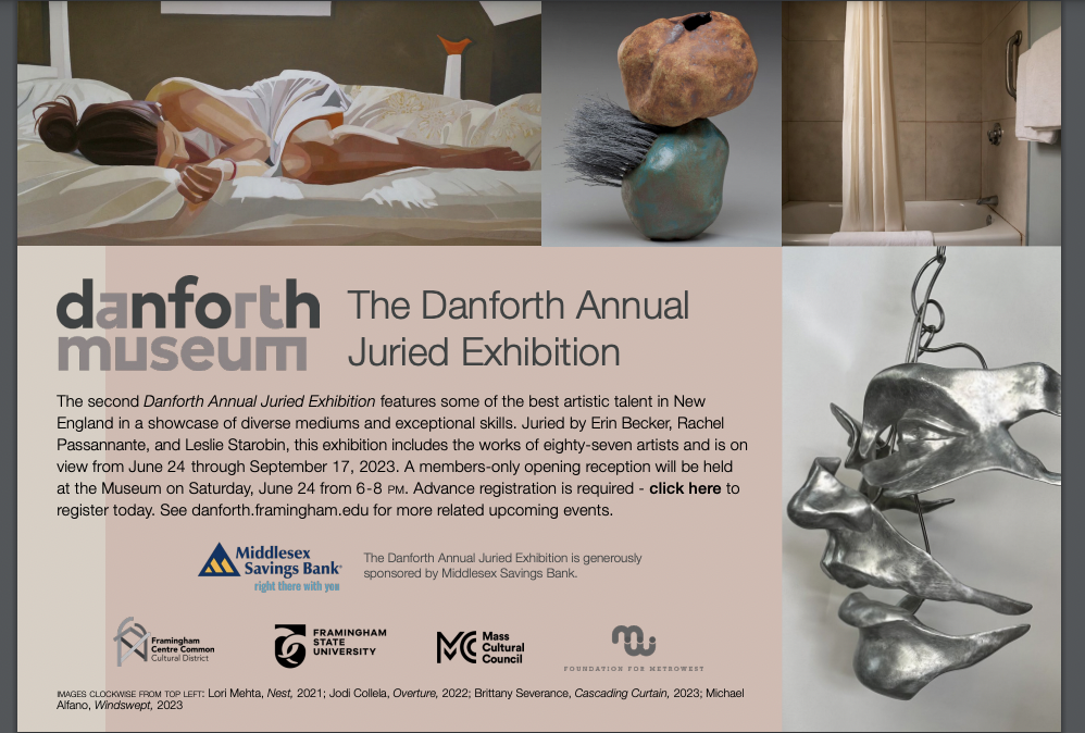 I am thrilled to announce that my sculpture "Tethered Sympathy" has been juried into the Danforth Museum's Annual Juried Exhibition