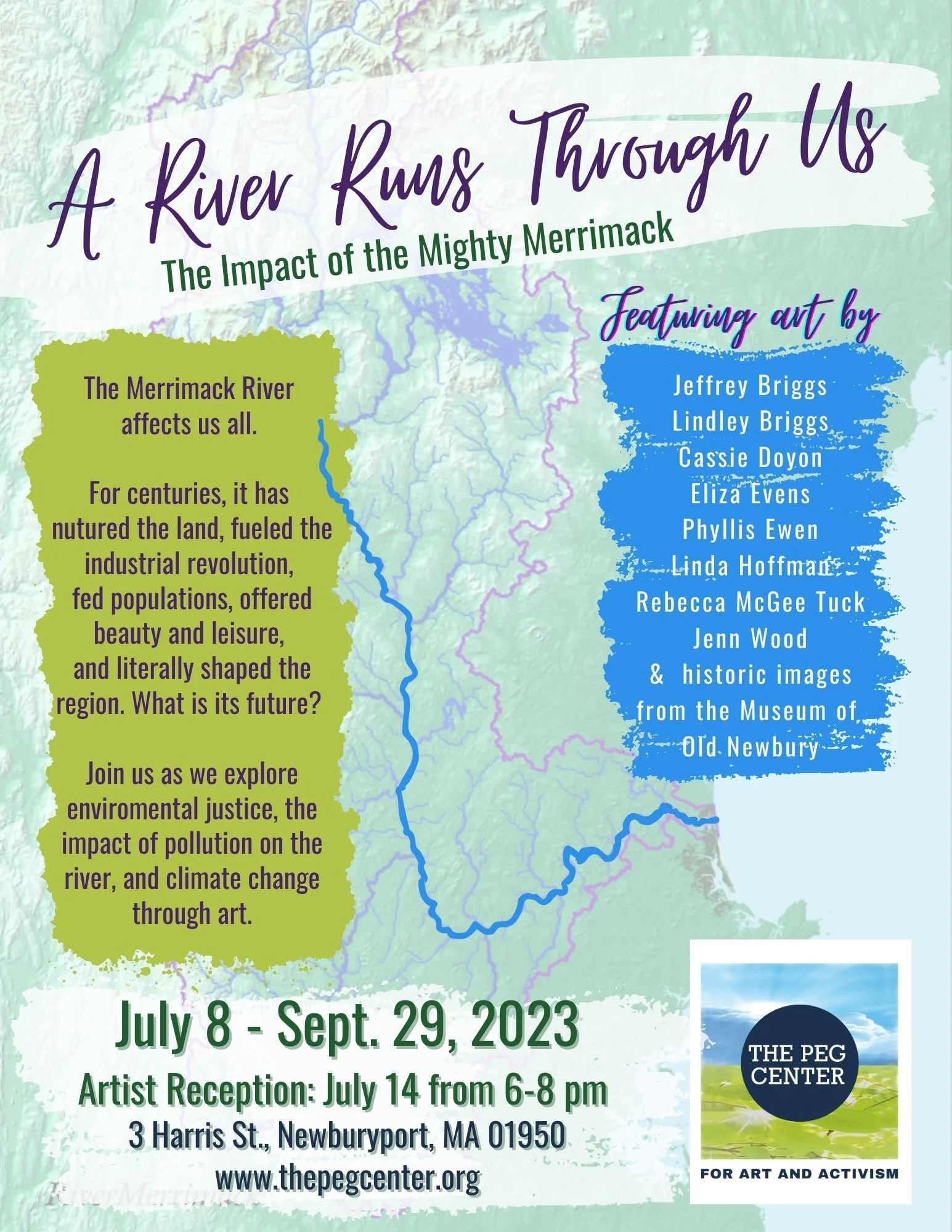 A River Runs Through Us opens on July 8th in Newburyport, MA.  Please join me at the Artist Reception on July 14th from 6-8
