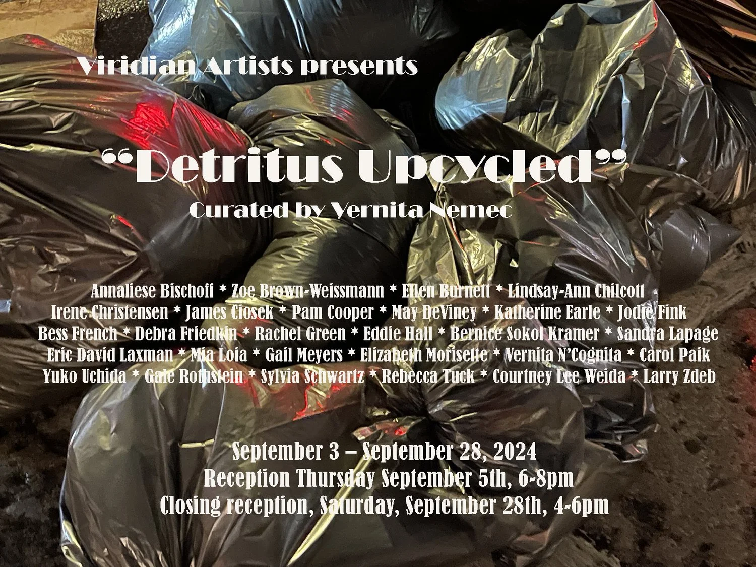 Visit Viridian Gallery Virtually or 548 W 28th Street Chelsea, NYC to see "Detritus Upcycled"