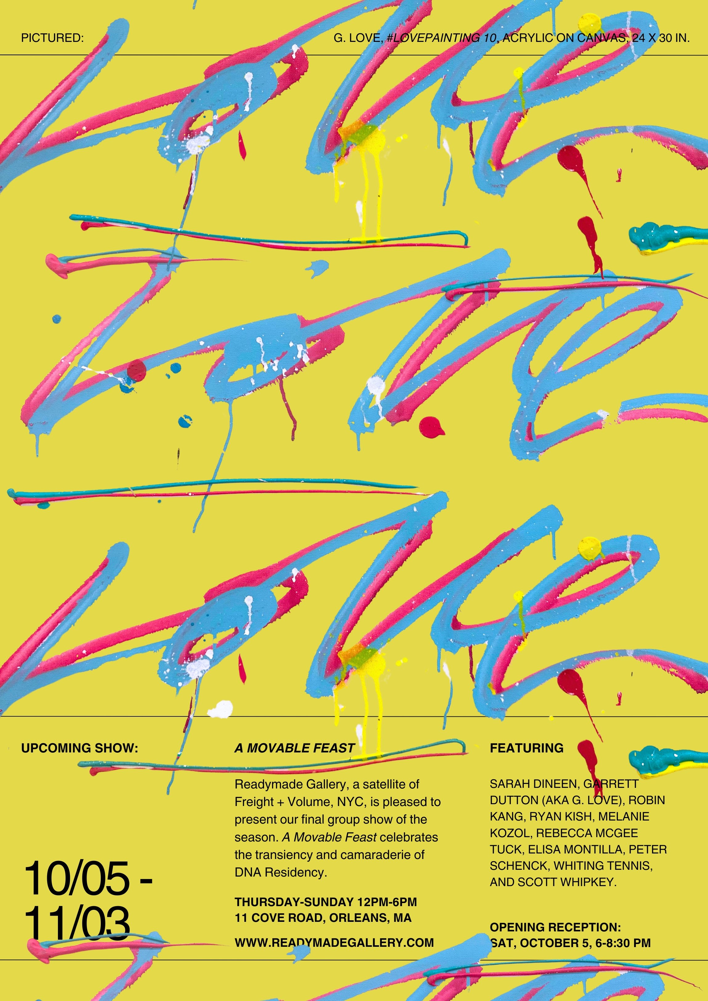 "Movable Feast"  on view at ReadyMade Gallery in Orleans, MA curated by Nick Lawrence