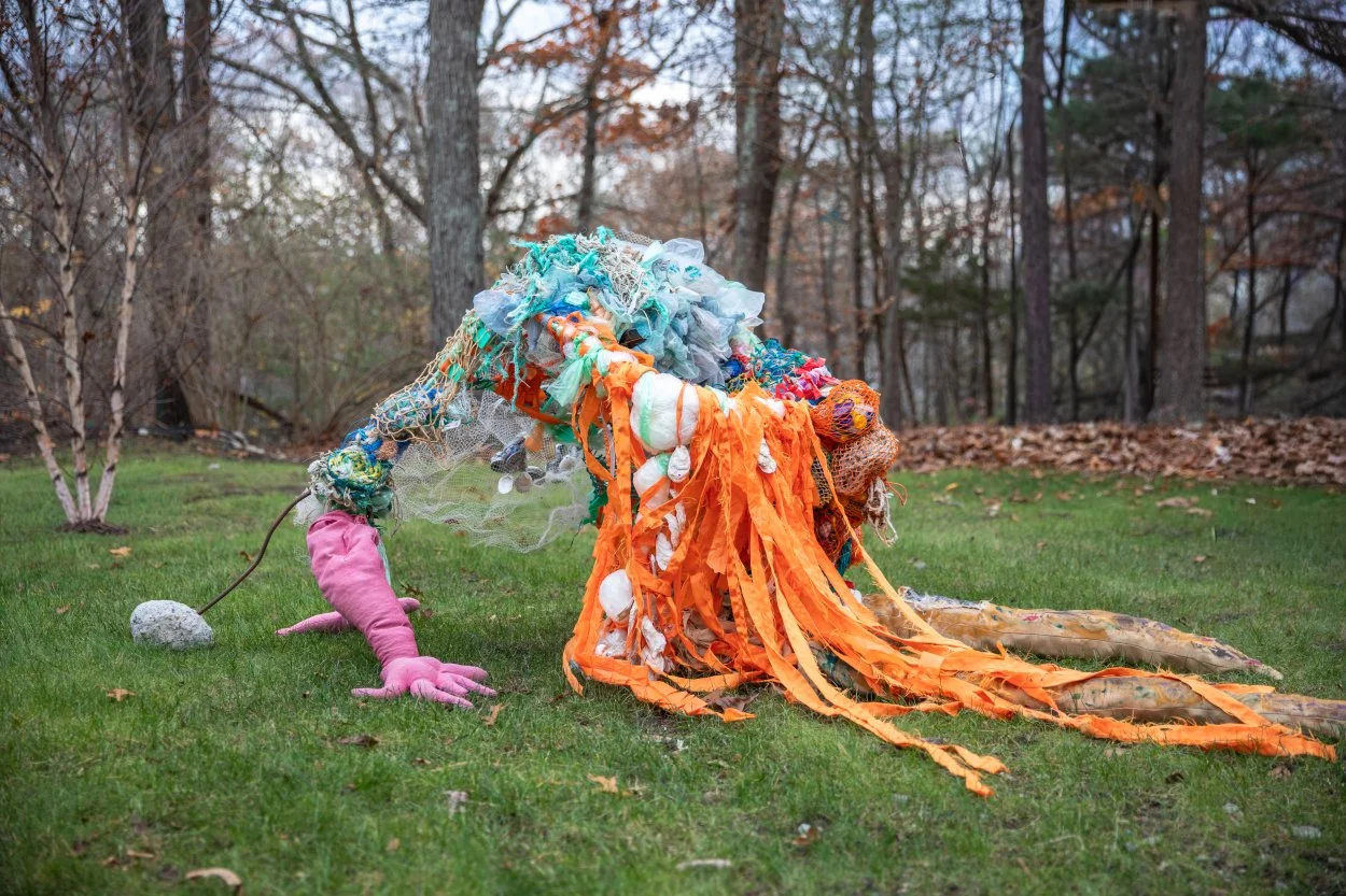 "Tide born" steel, recycled plastic, fiber and found materials