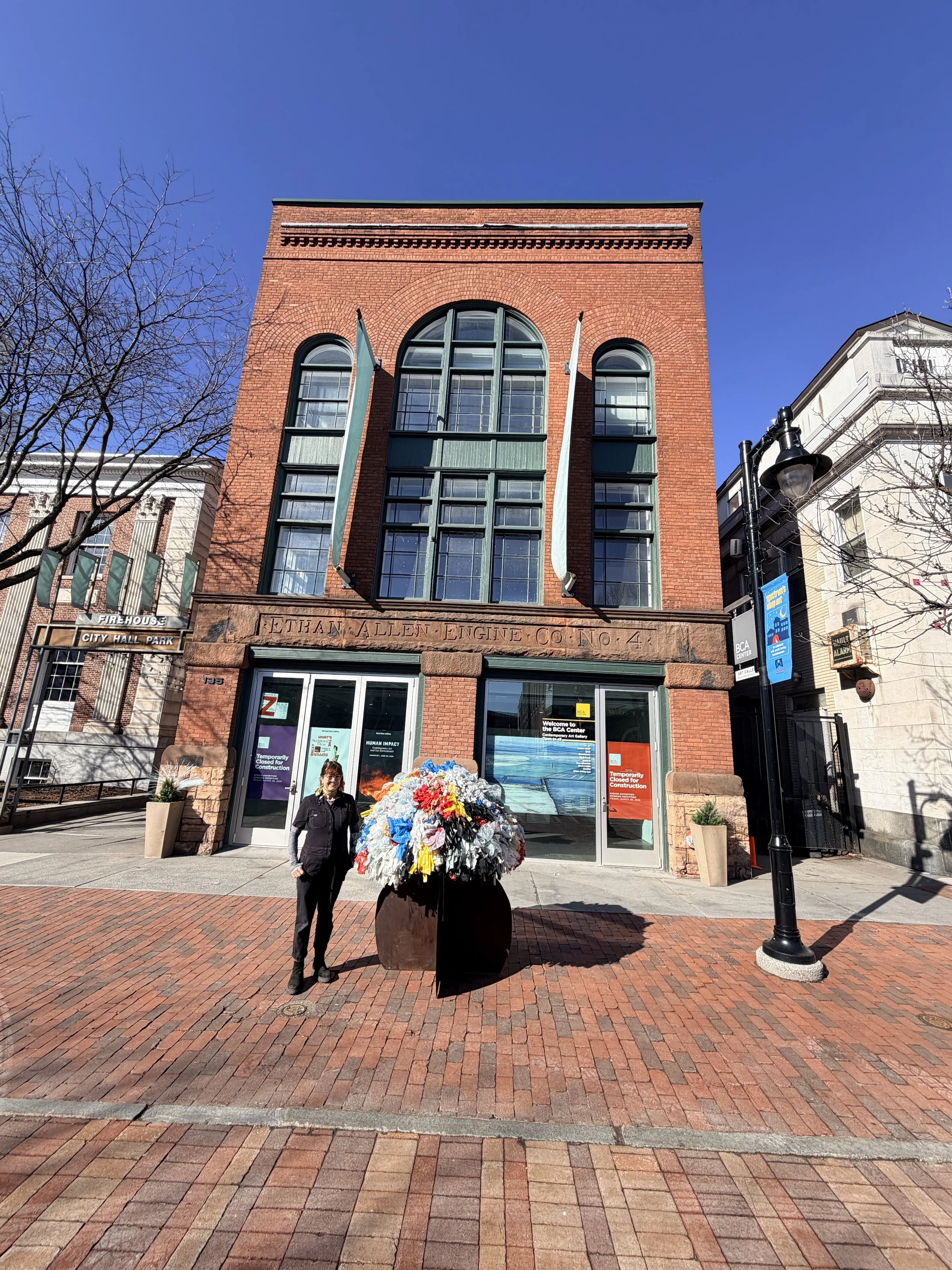 Symbiosis on Church Street in Burlington, VT as part of the Burlington City Arts show "Human Impact and Contemporary Art" 2026