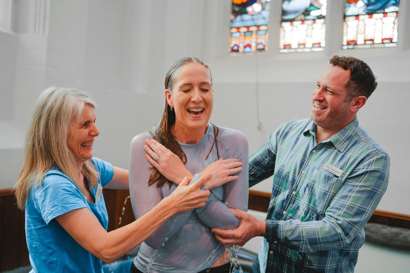 Joy, unspeakable joy &ndash; rises in my soul, never lets me go!

It was a JOY to baptise three members of our church family over the weekend. We&rsquo;re praying that the unspeakable joy of knowing Jesus will continue to rise in their souls and neve