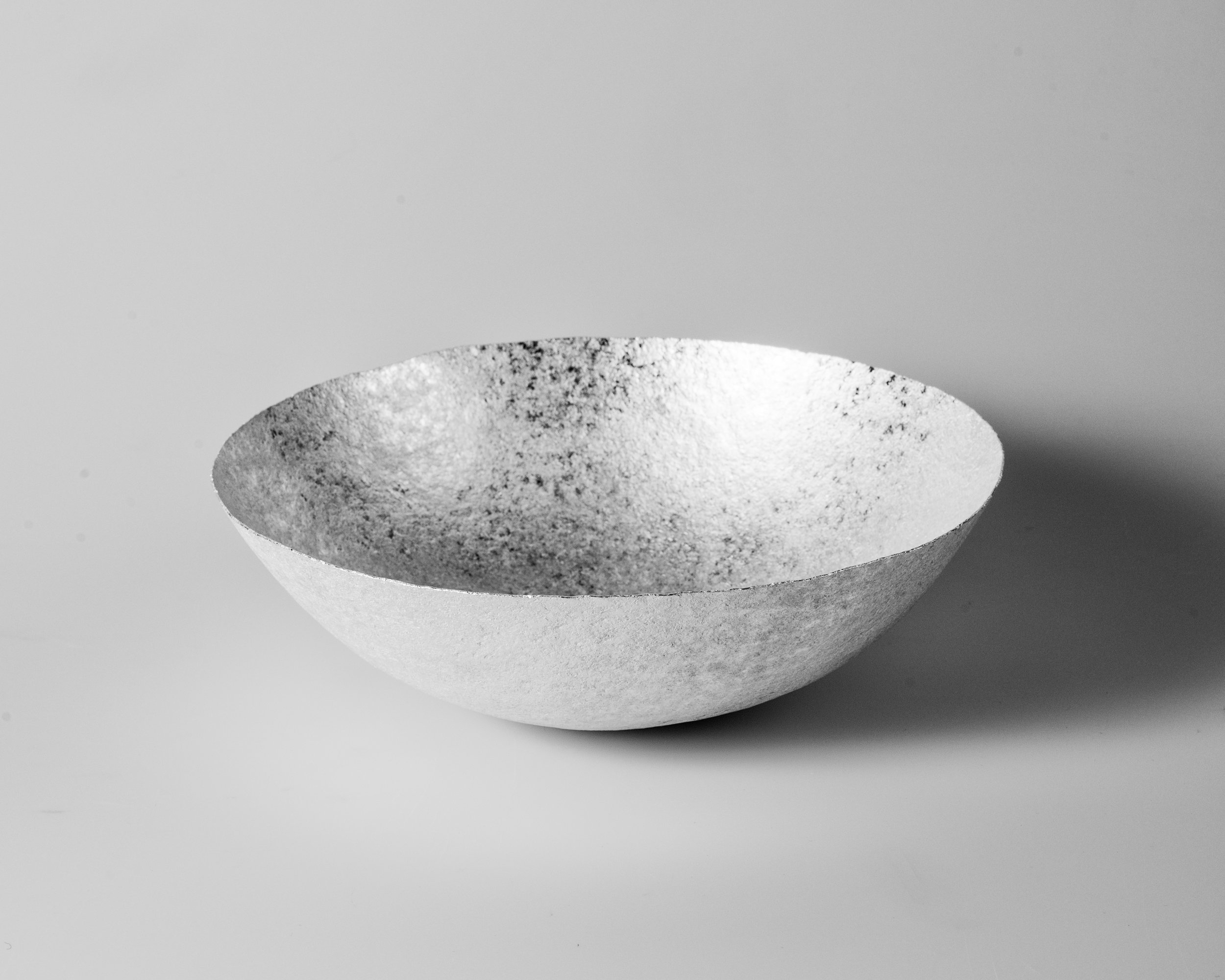   The importance of water V (Bowl), 2018  | Forged silver. 925 S. 662 g. H. 8.5 x W. 26 cm.  Photo credit: Christian Tviberg 