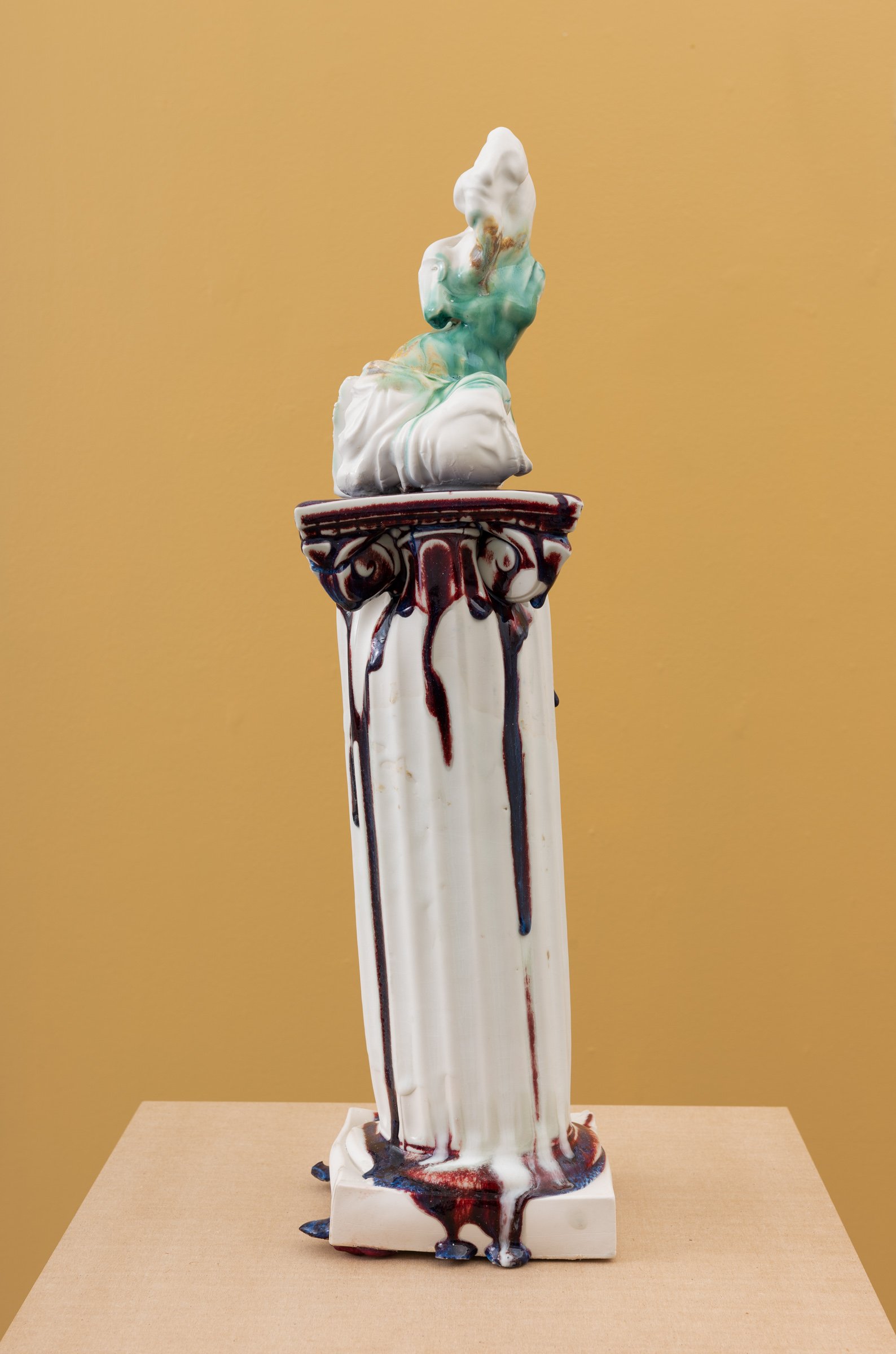  The Pillars 10 | 2022  Cast porcelain and glaze, 63x16x16cm  Photo: Thomas Tveter 