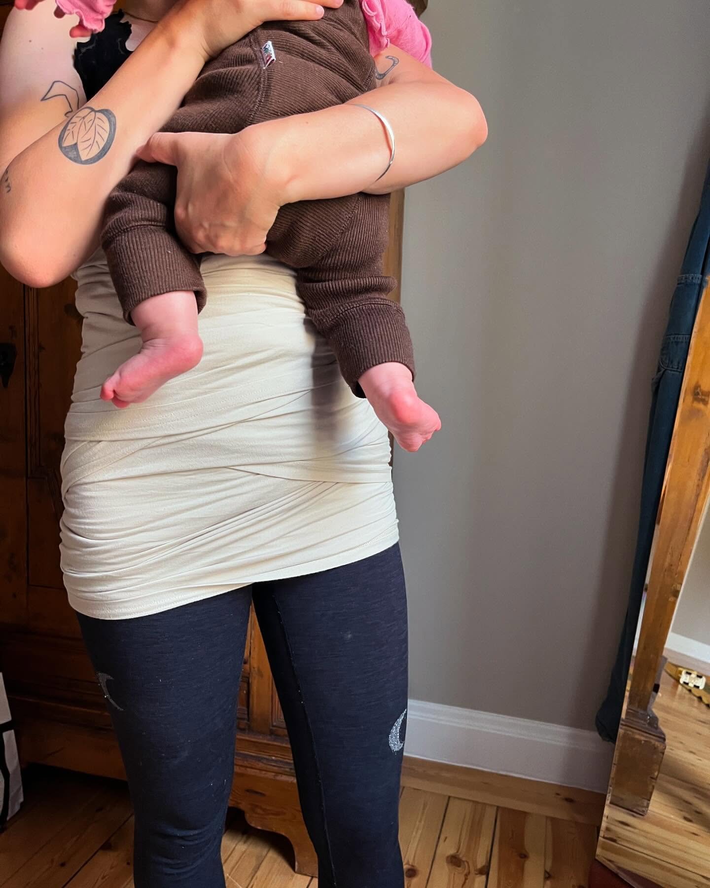 Ever heard of belly binding during the postpartum period?

After birth it is normal to feel your belly empty, loose, and bloated. That space used to hold your baby, the placenta, squashed organs, and overstretched abdominal muscles for many months, a