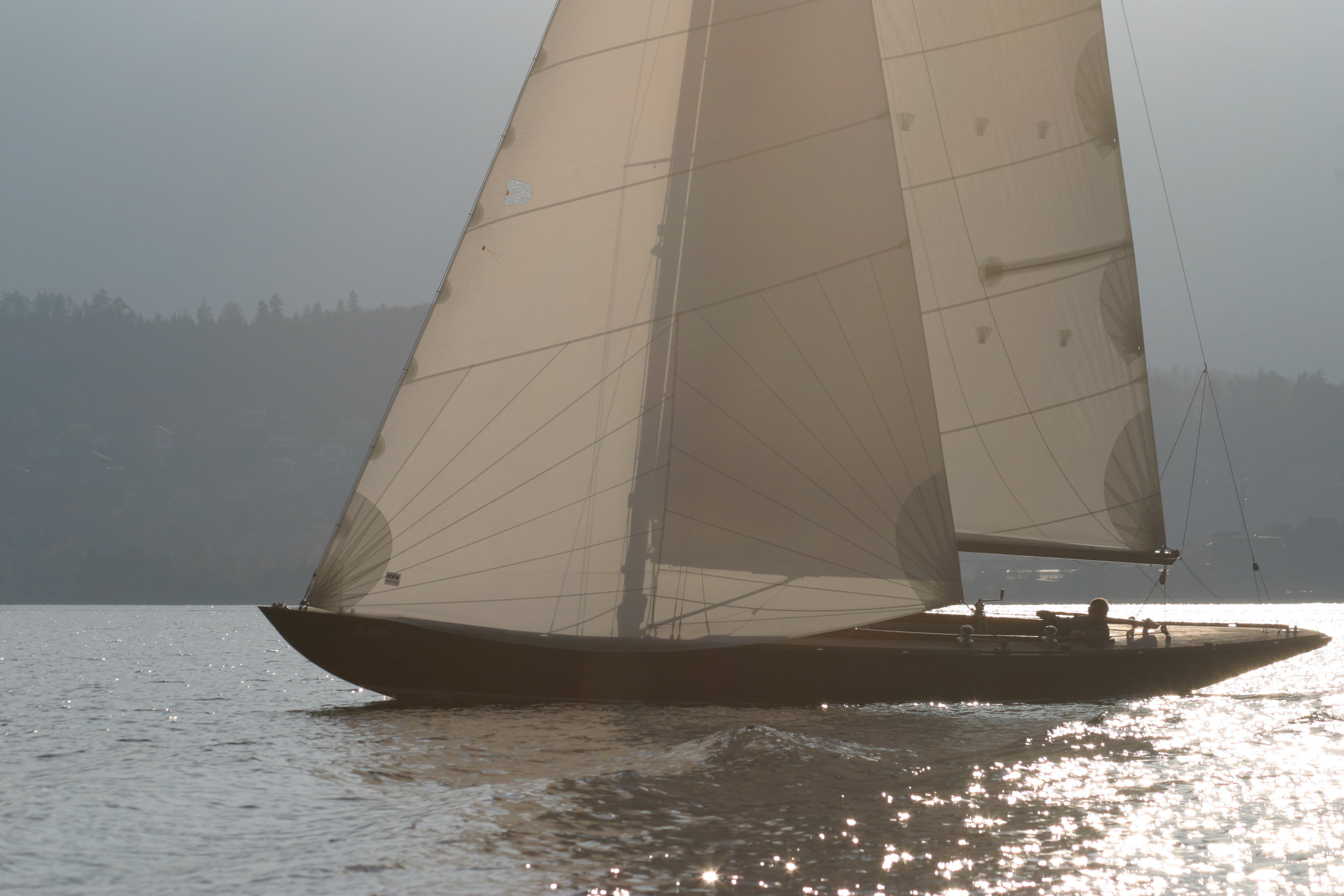 	Cupido mit Dacronsegel in Crosscut, mit Radialpatches und Biradial Genua