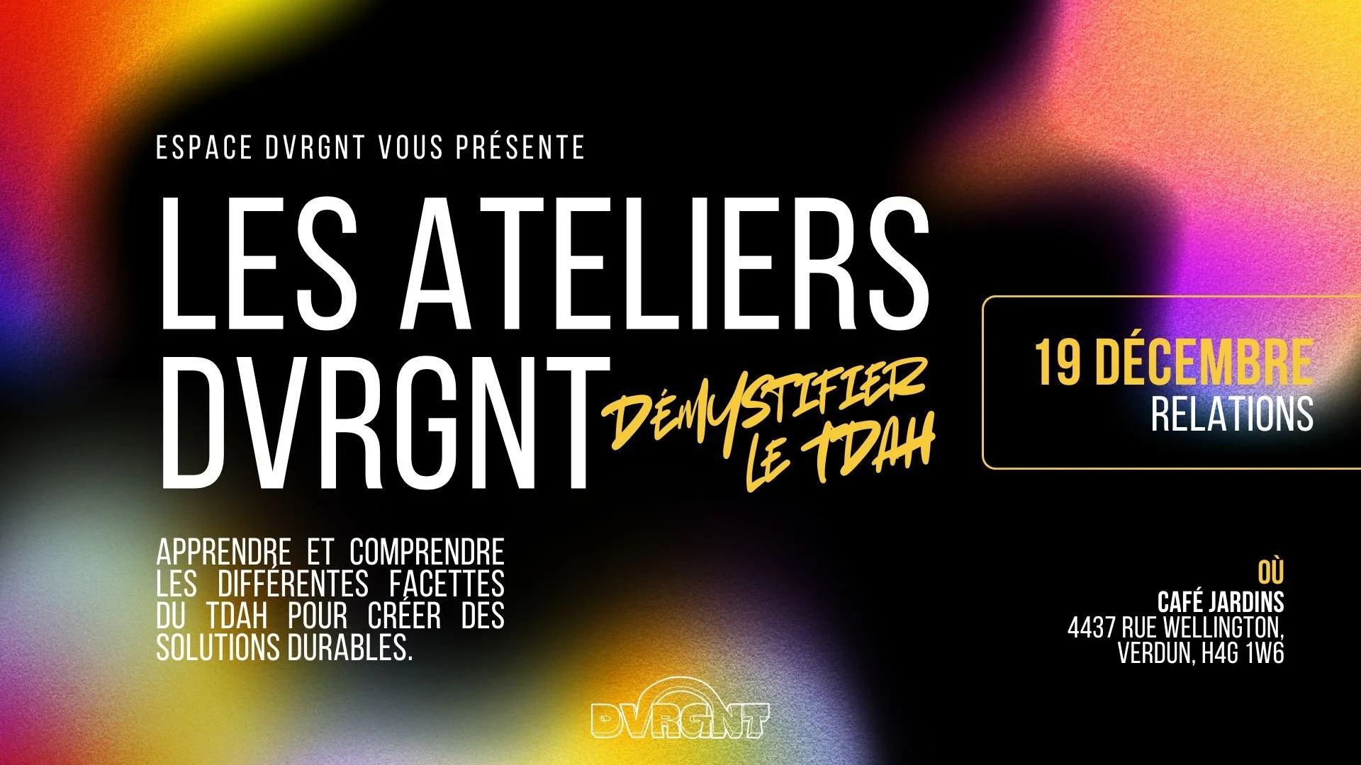 Atelier DVRGNT - Les relations TDAH