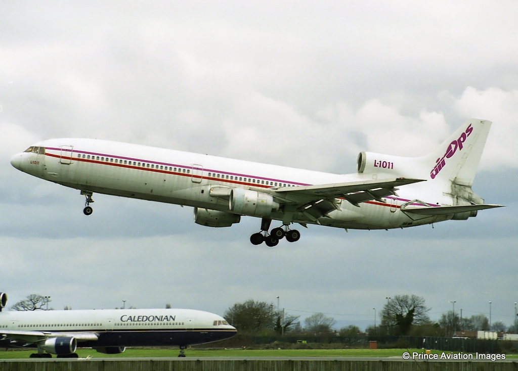 Aaah yes! The infamous Air Ops TriStar P4-JAB (Originally built for TWA). One of those wonderful aeroplanes I could probably write a book about…The aircraft was with us for storage “for a couple of weeks” which ended up being a couple of years!! It spent a lot of time in what became known as “The Hampson Air Park” named after yours truly as a bit of a mickey take from the Airport CEO having gained something of a reputation for welcoming to MAN a number of aircraft for storage.(Making good use of the apron,its an airport after all! I said) However, this beauty became something of a bad debtor as its ownership changed and we thought it would eventually have to be scrapped on site. However, to our surprise all debts were paid and the time had come to say goodbye. 22nd March 1999 was the date and we even greeted its American crew personally on the ramp just to wave it on its way. They boarded the aircraft for its ferry flight. I think it was off to Roswell, one of the “Bone Yards” in New Mexico?. A couple of kicks of the tyres and a huge wet start later it was on its way. Myself,other members of the Airfield Ops Team,the Airport Fire Service all gathered in anticipation to watch the departure and hopefully breath a sigh of relief. The L1011 slowly moved down 24 gathering momentum and finally became airborne, probably due to the curvature of the earth?? Next,you guessed it… a full emergency was declared…and here she is returning to base,nicely captured by Stuart Prince, on two (not three) engines!! Many meetings followed with the boys from CAA Airworthiness and various aircraft engineers.Fortunately, she eventually did make it to Roswell.. but what a lot of paperwork!