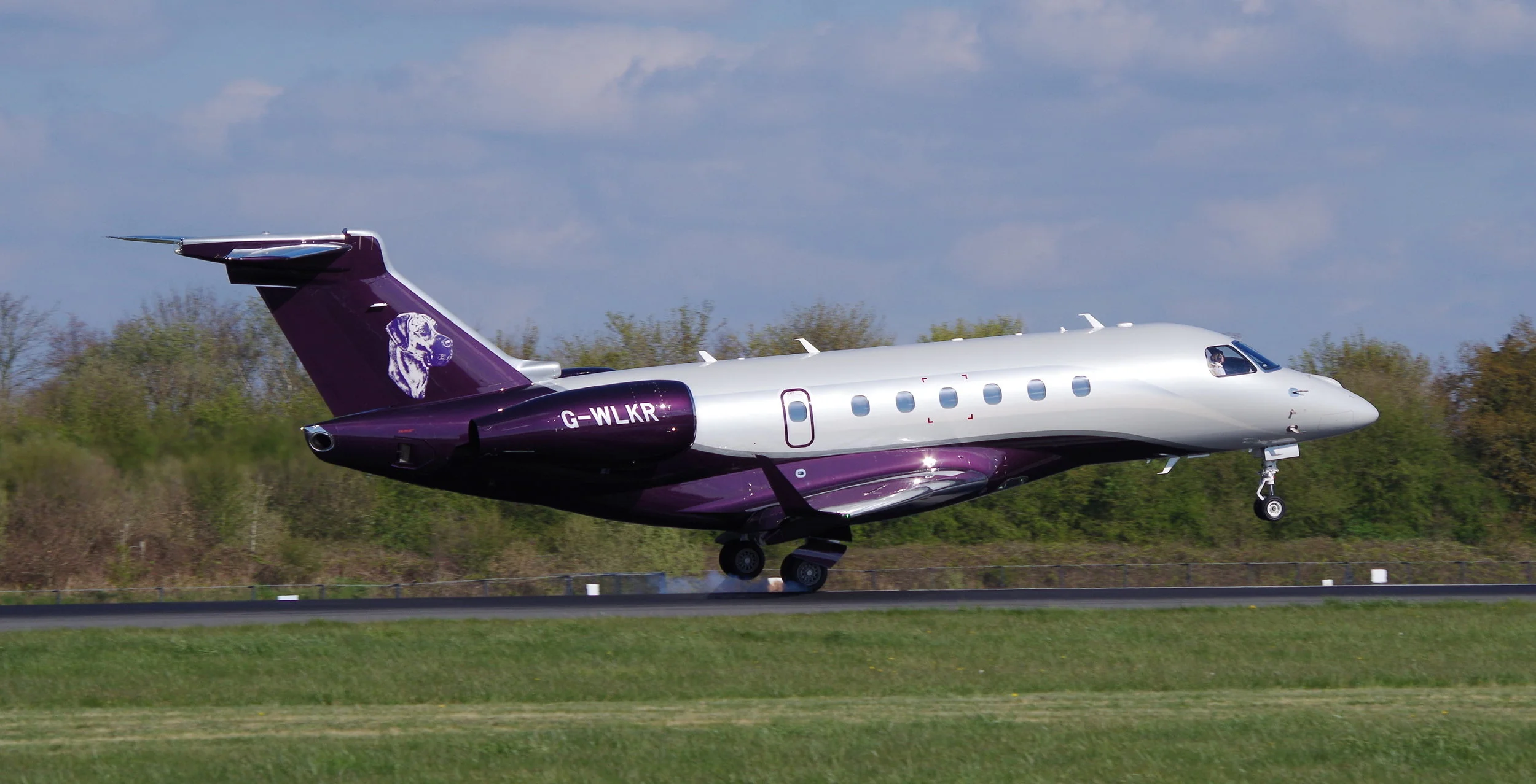 A superb shot from Karl Thurston of Legacy 500 G-WLKR touching down on 05 Right on Saturday 13th April.