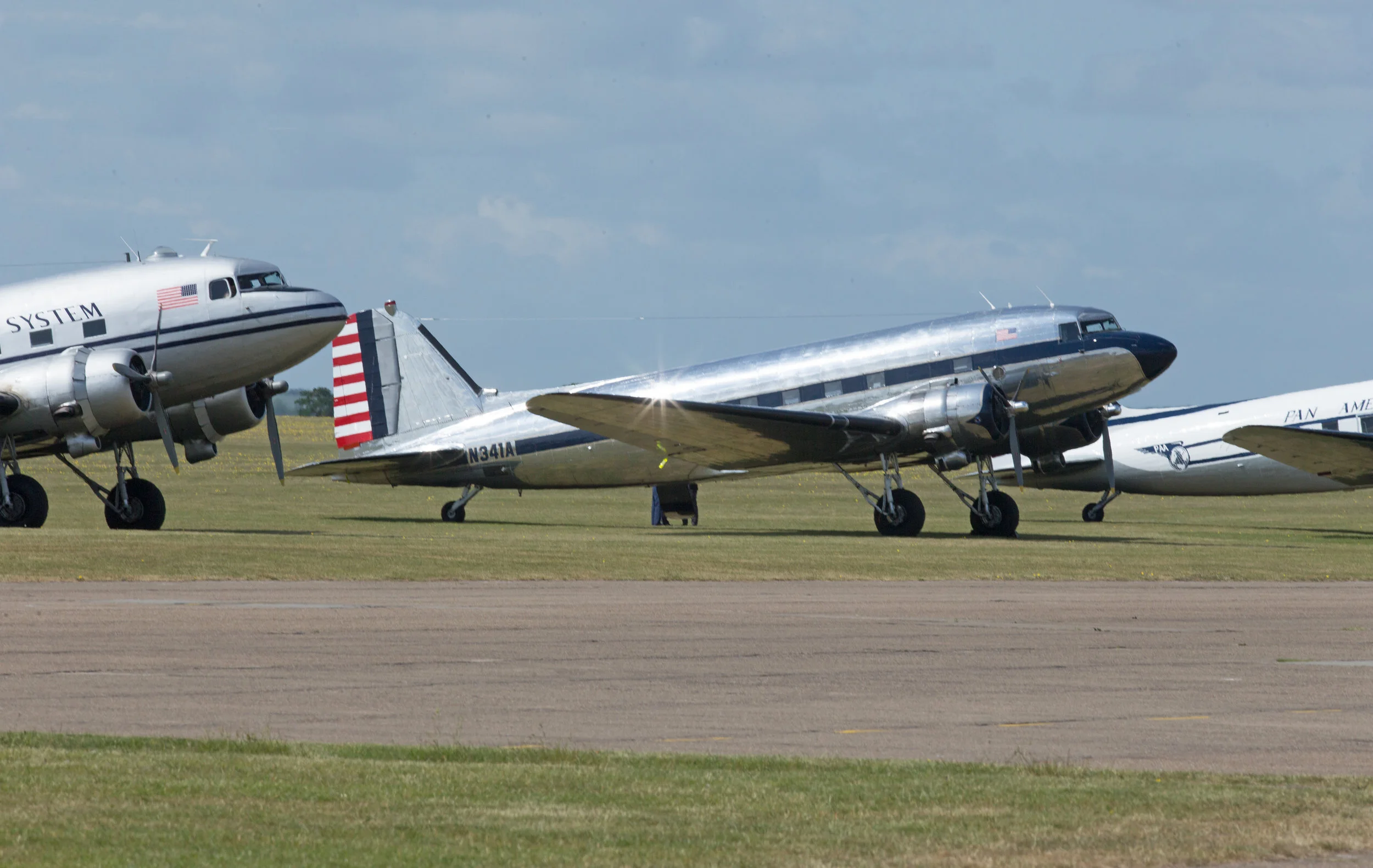 N341A glistens in the Duxford rays..3rd June: Photo Peter Hampson