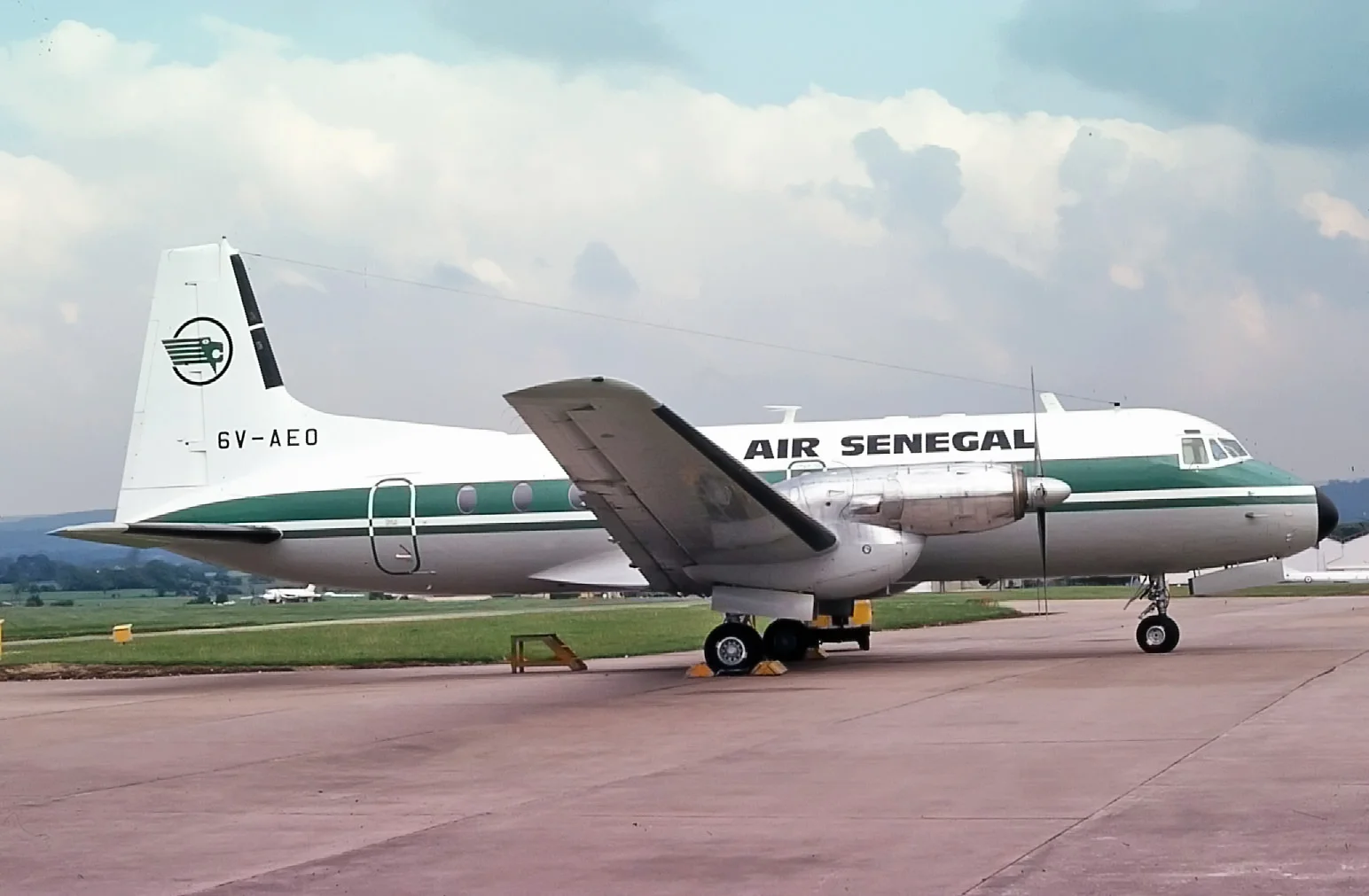 Air Senegal 748 6V-AEO undergoing pre delivery checks at Woodford in 1979.