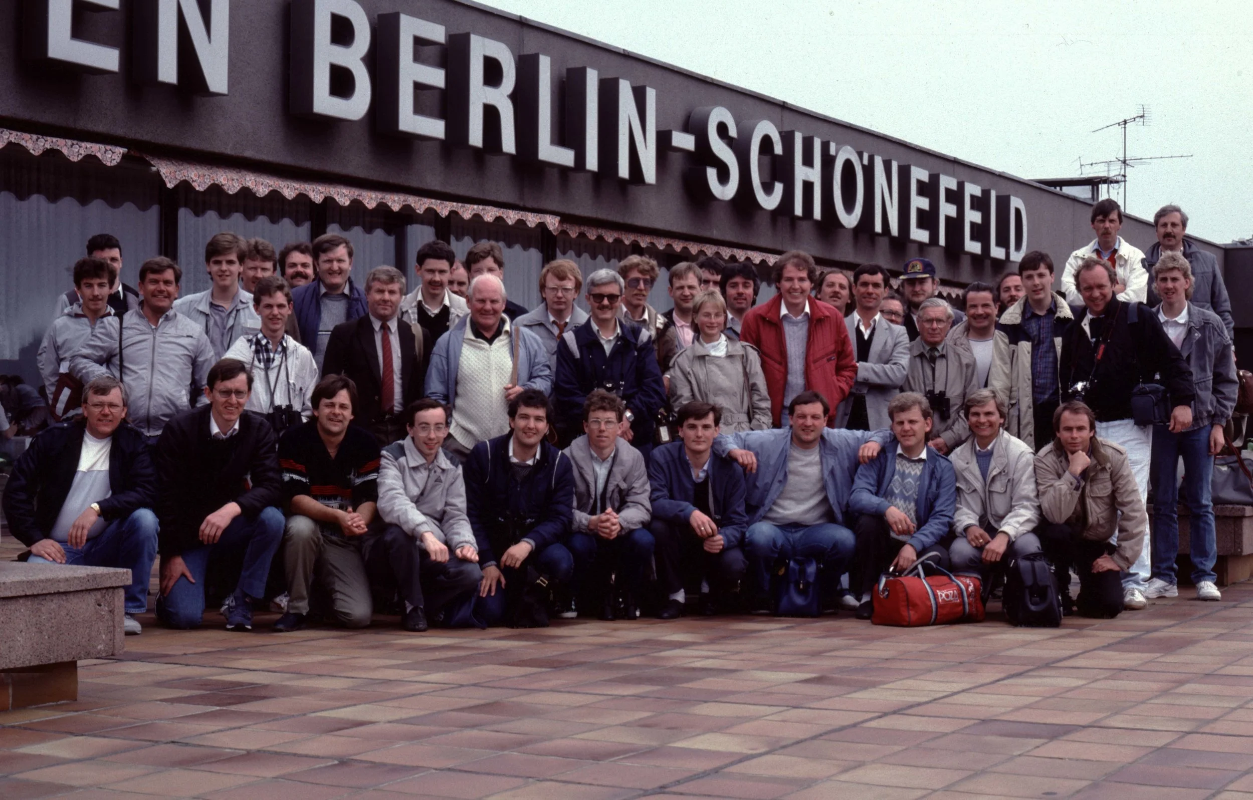 TAS Trip to Schonefeld (East Berlin as was) 1984 - a number of very familiar faces…Peter H in red jacket standing next to Paul West (Guy) and many who have taken to the sky and are now flying with the angels..Aaah such happy days…