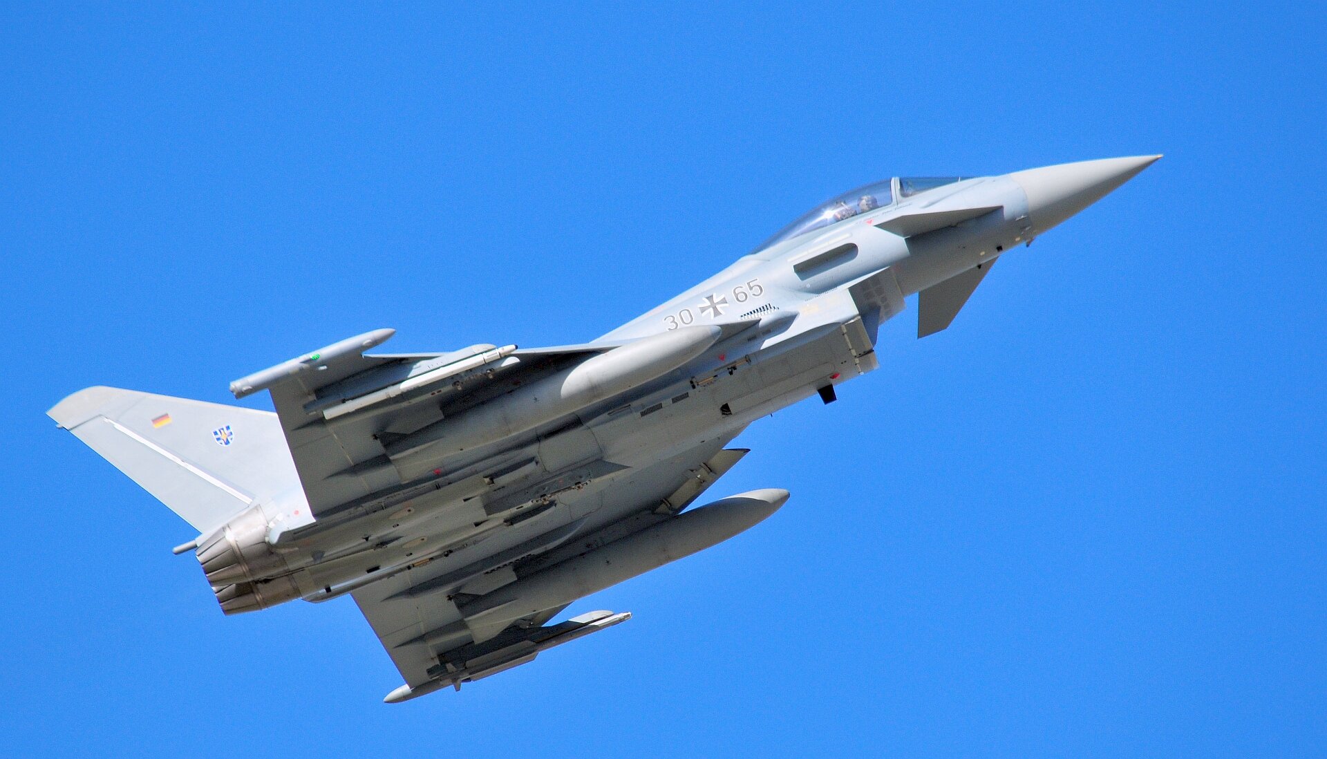 German Air Force Euro Fighter Typhoon 3065 at Waddington 13th September