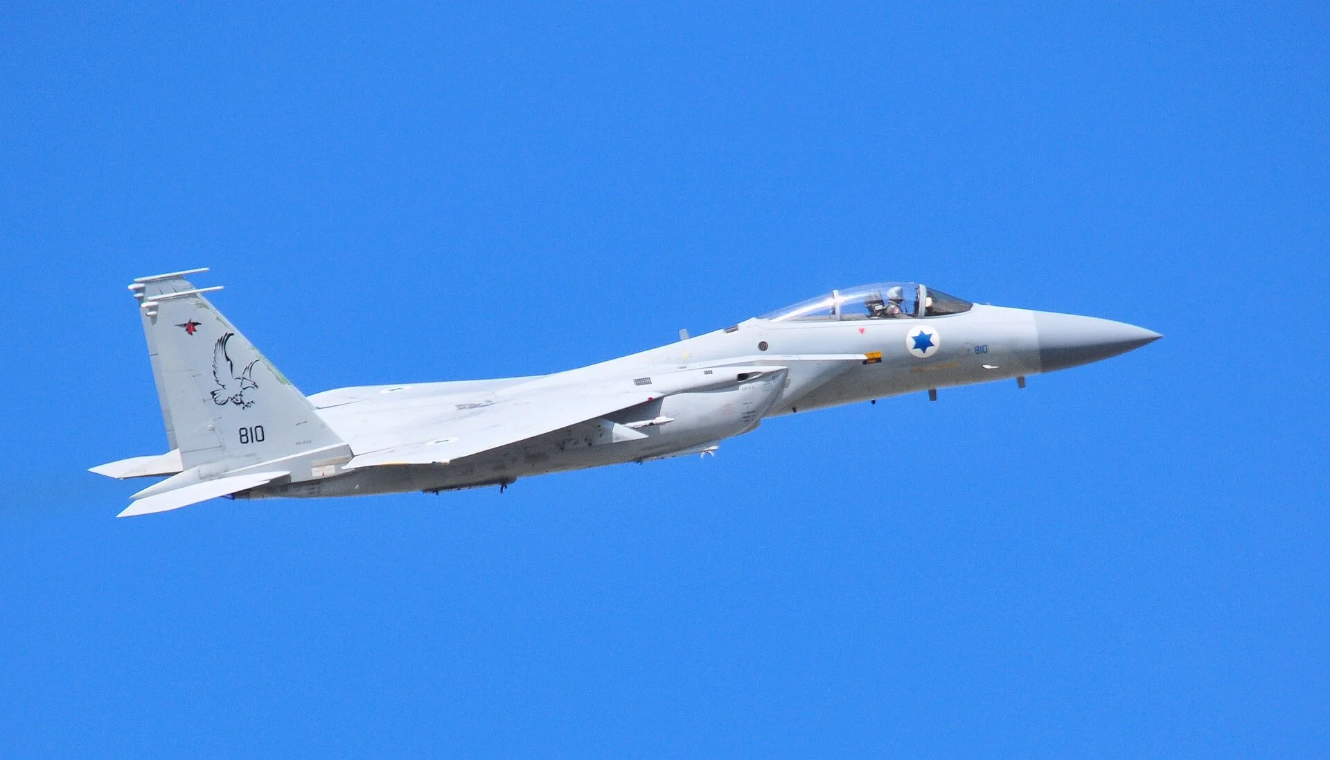 Israeli Air Force F15C “810” departing Waddington 13th September 2109