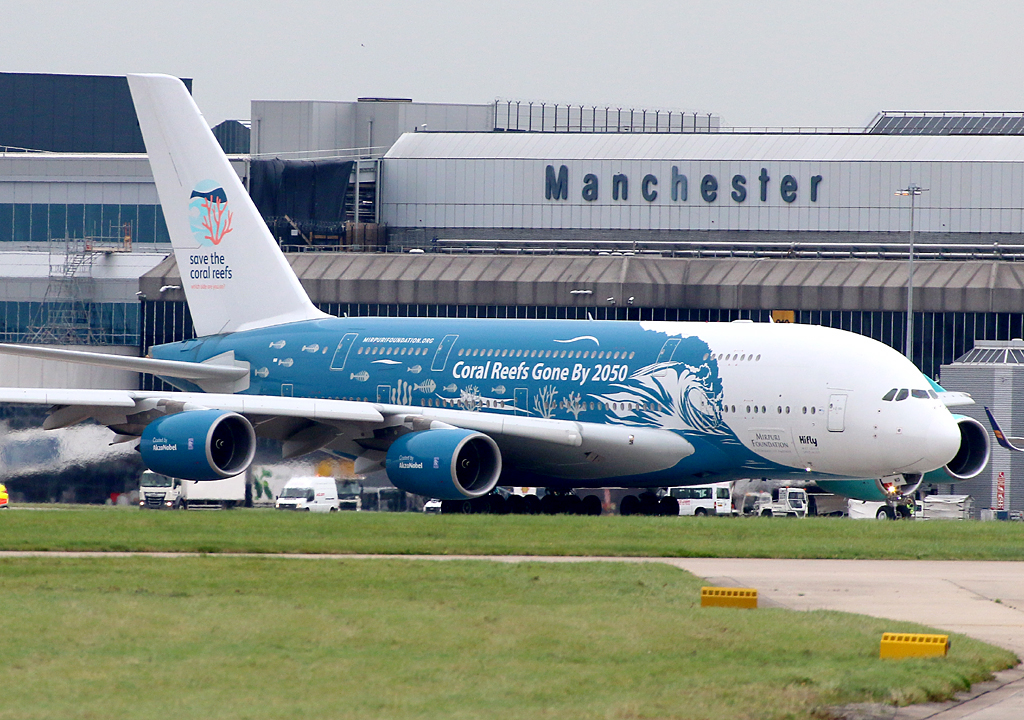 Thanks for saying hello! Hi Fly A380 9H-MIP was very nicely captured taxiing out for departure (back to base) on Monday 7th October. Photo: Paul Tomlin.