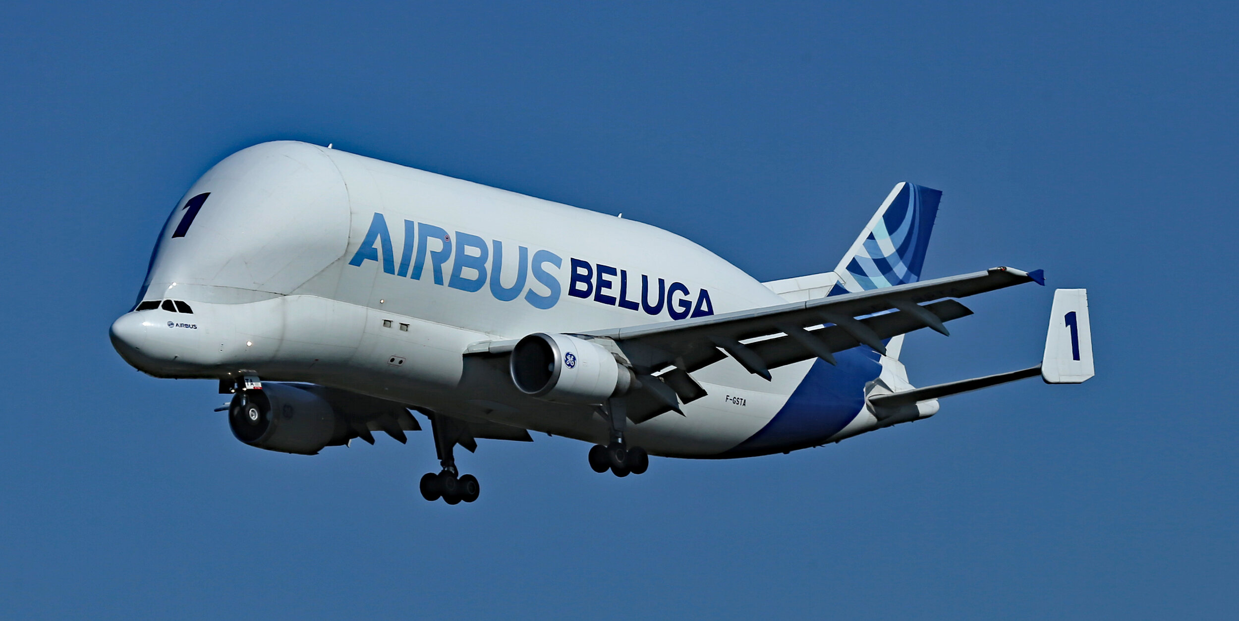 Come in Number 1…Beluga F-GSTA on finals to Runway 32 Left at Toulouse Blagnac on 18th September 2019. Photo: Peter Hampson.