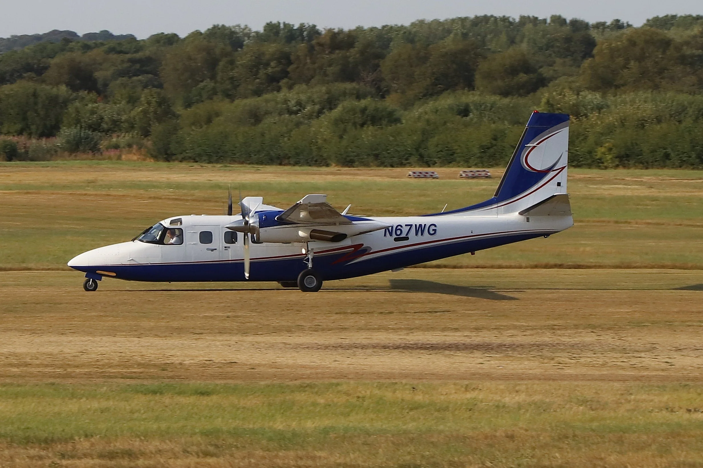 11th August 2026 - Rockwell Jetprop Commander 1000 N67WG at Barton.  Photo: Greg Mape