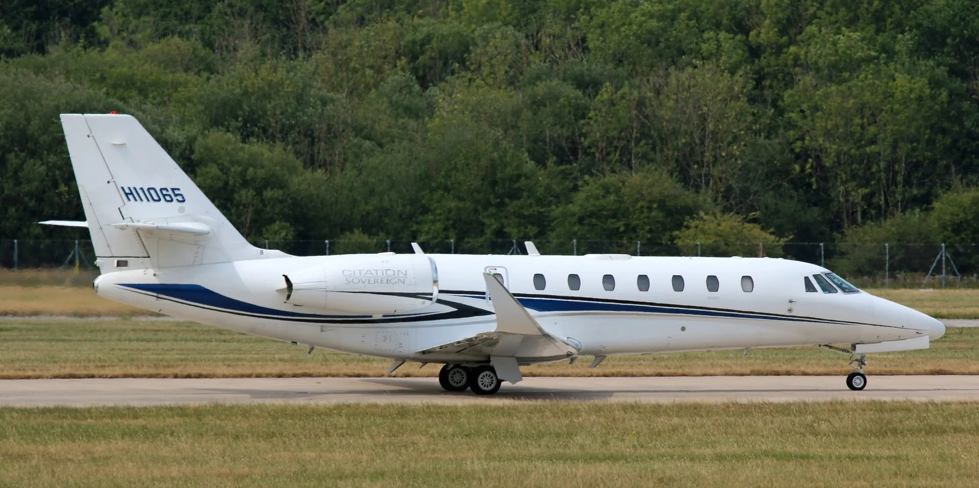 3rd August 2026 - an unusual visitor Dominican Republic registered and privately-owned Cessna Citation Sovereign HI1065, arriving on 05R.  Photo: Tom Gowland