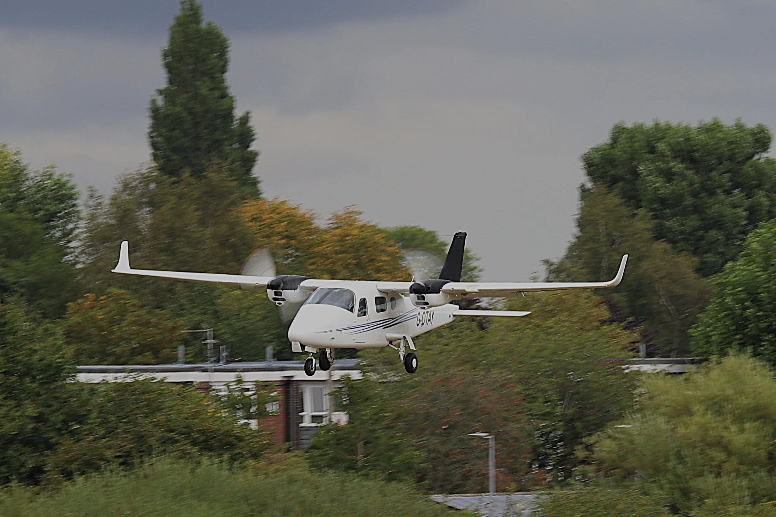 19th August 2026 - Tecnam P2006T G-OTAY on final approach at Barton Aerodrome.  Photo: Greg Mape