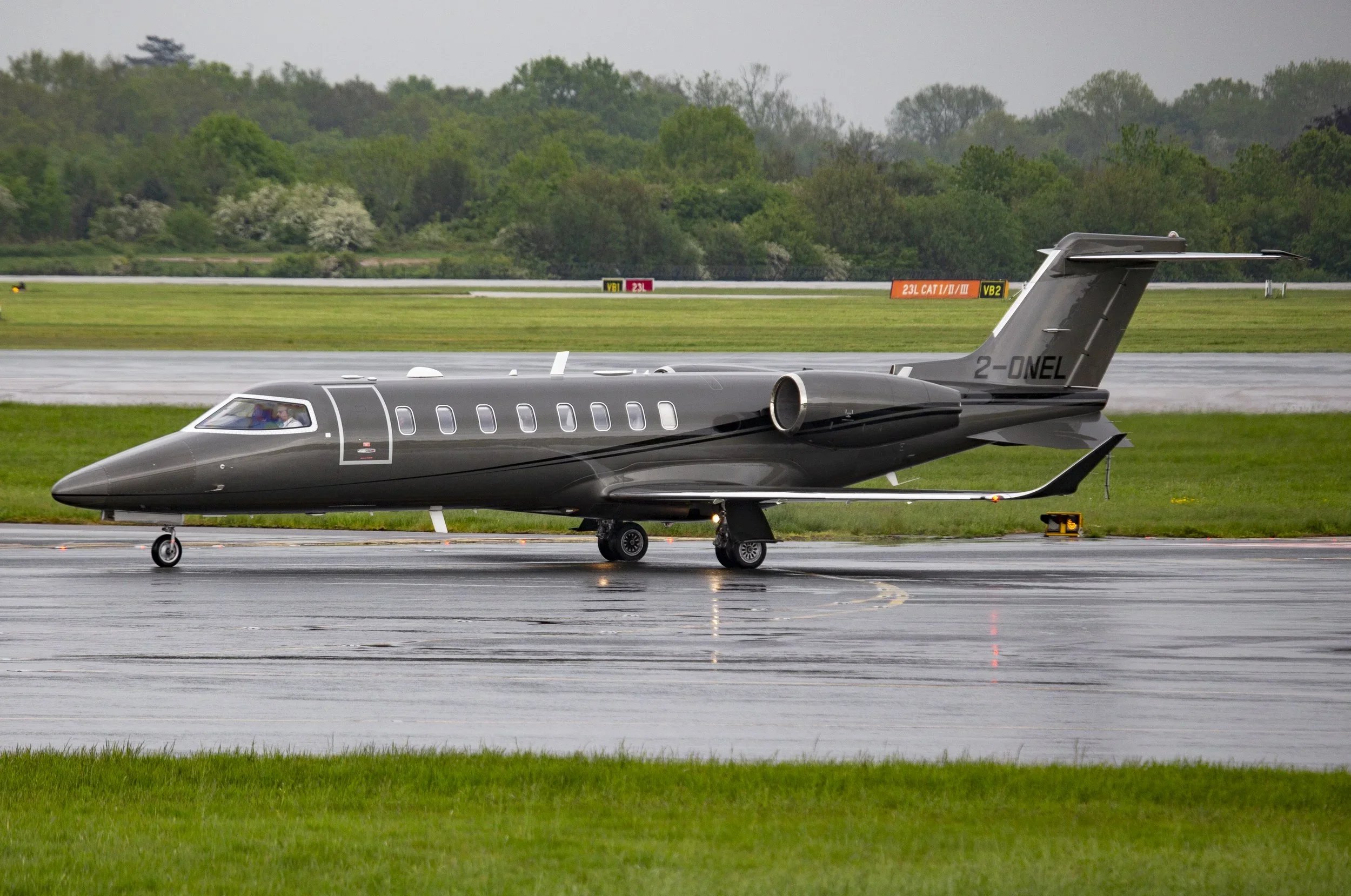 9th May 2026 - a very stormy Manchester and the Northwest today as can be seen from the photos. Debbie Riley was on commentary duty (so out of the wet weather!) and photographed Learjet 75 2-ONEL arriving from Farnborough

