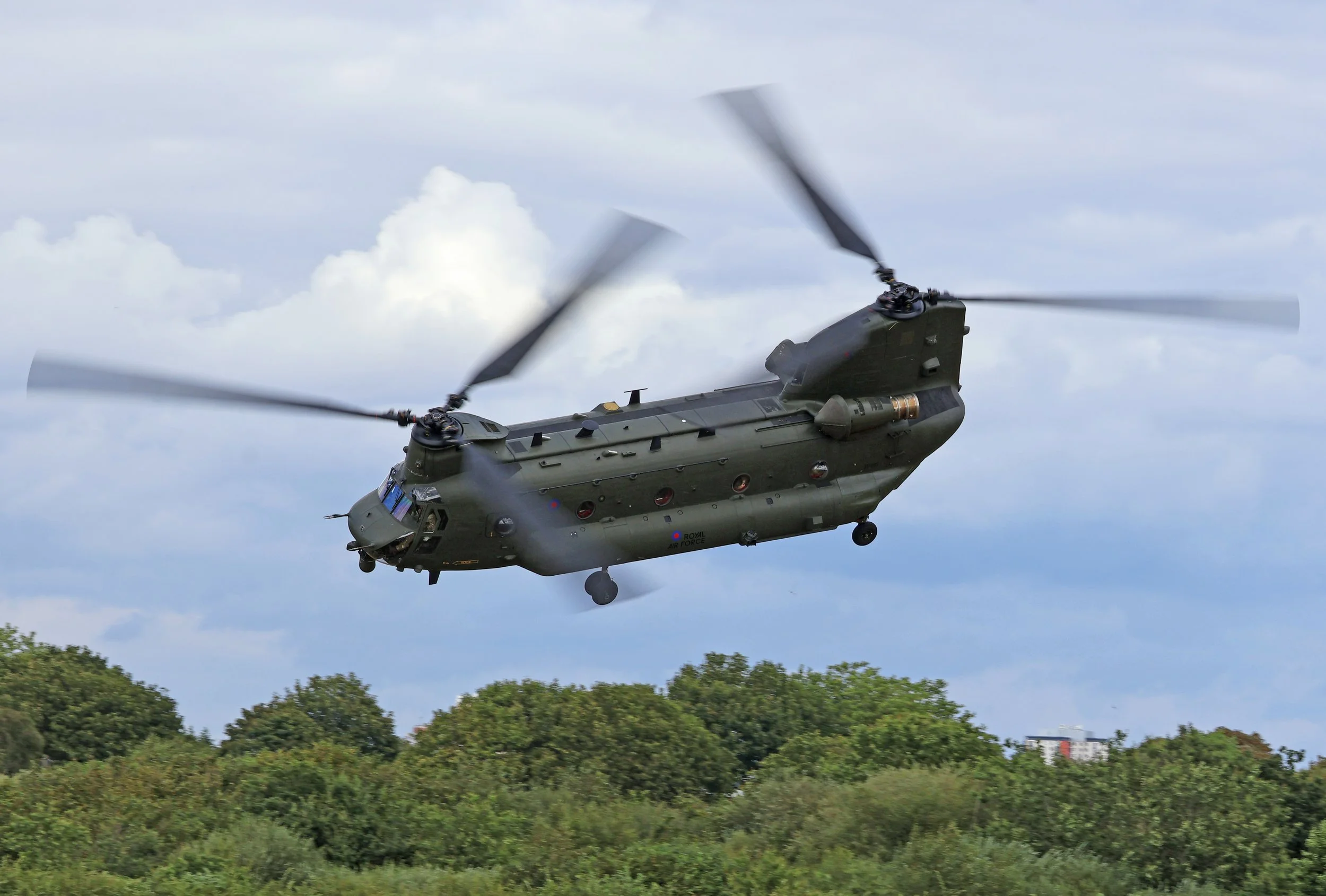 6th August 2026 - Boeing CH-47 Chinook ZD982 (callsign Vortex 596) at Barton for a Rotors running refuel.  Photo: Simon Edwards