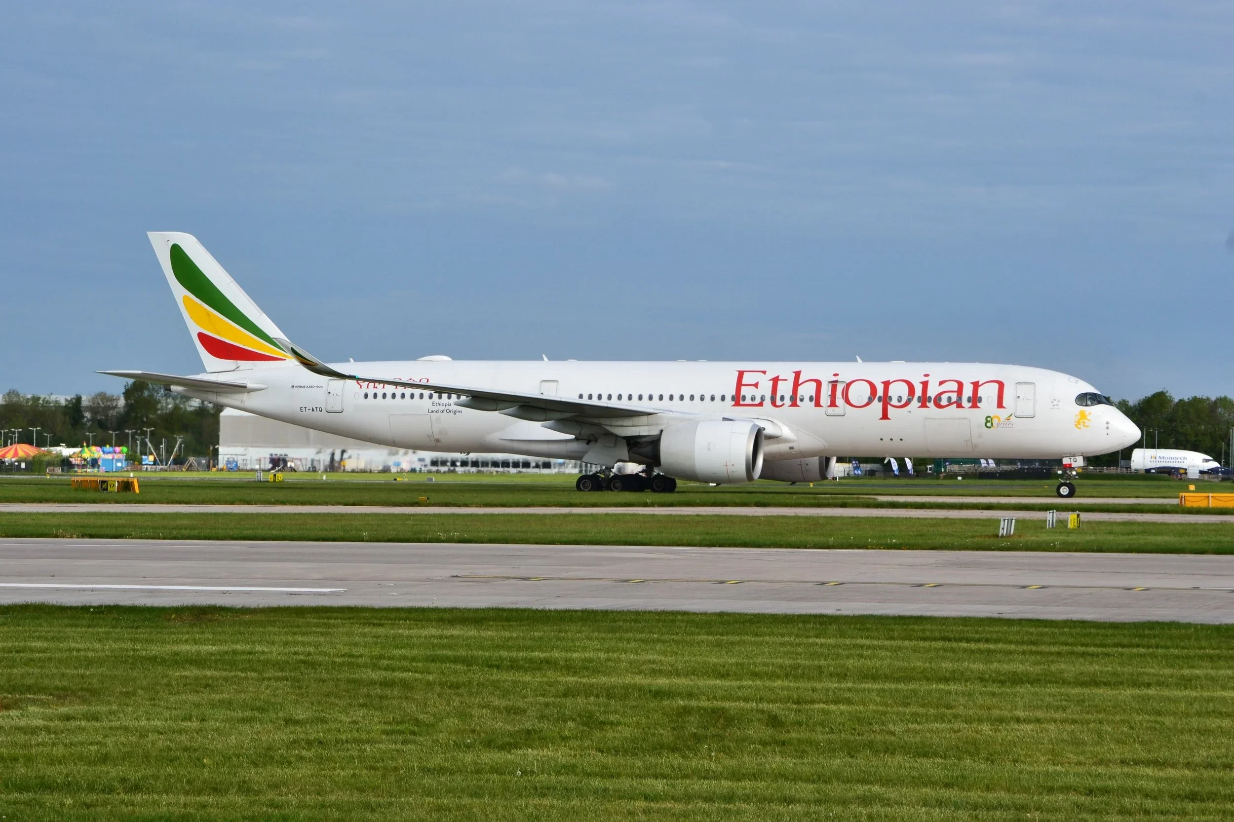 6th May 2026 - Ethiopian Airlines A350-900 ET-ATQ photographed bt Mike Obern.  The a/c operates ADD-GVA-MAN-GVA-ADD