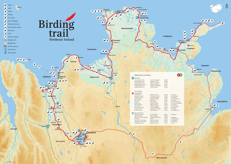 Map — Birding trail