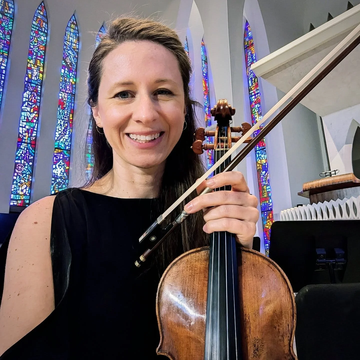 Excited to be playing this special instrument at tonight's @neworchestraofwashington concert 🎻 #beethoven9