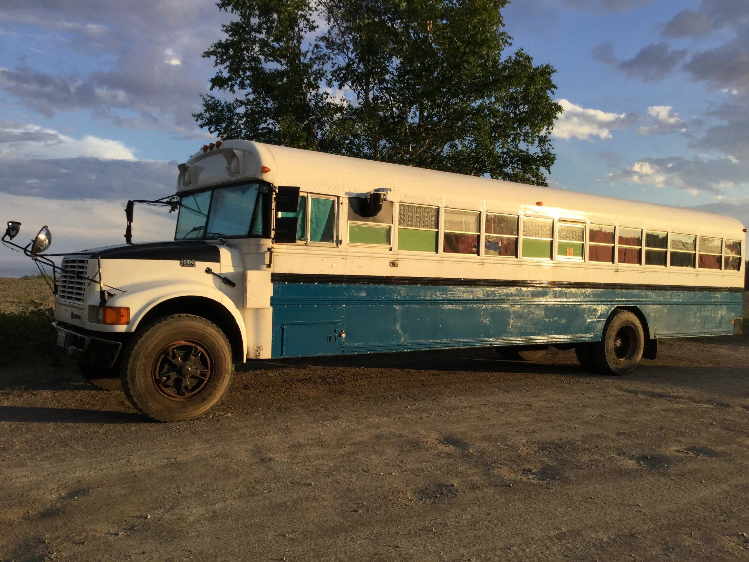 Sarah, Tyler, and Nicholas’ school bus home.