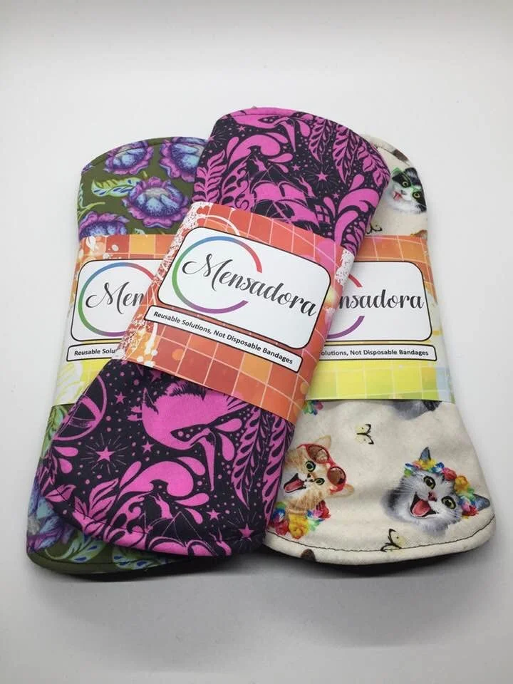 Sarah’s hand-sewn, resusable menstrual pads.
