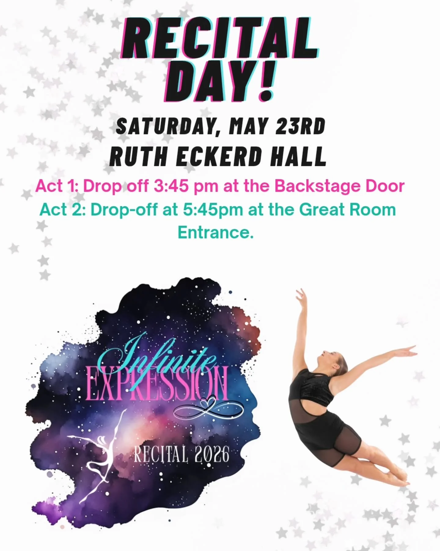 It&rsquo;s RECITAL DAY! ✨🎭

After months of hard work, rehearsals, dedication, and heart - today our dancers finally get to shine on stage! We are beyond excited to watch each and every one of them light up the theater and share their love of dance 