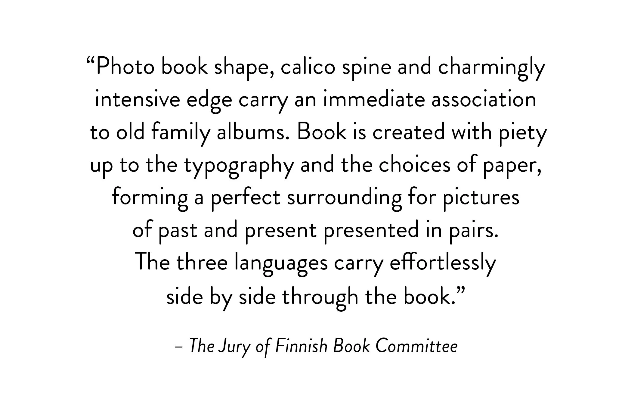  Jury’s comment on book design 