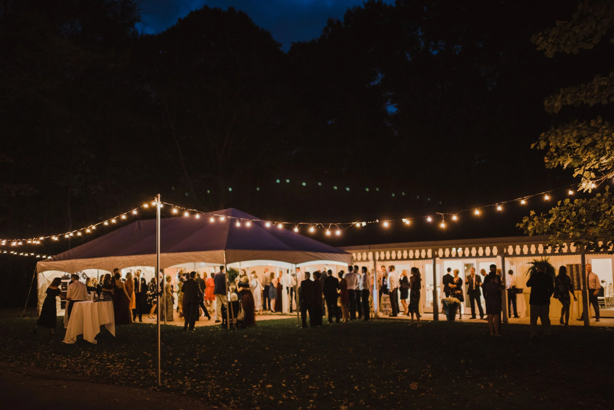Dancing under the stars on the lawn