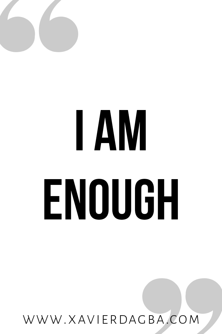 I am enough | affirmation, motivational &amp; inspirational quote