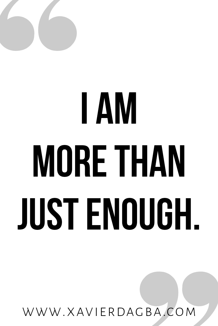 I am more than enough affirmation | motivational &amp; inspirational quote