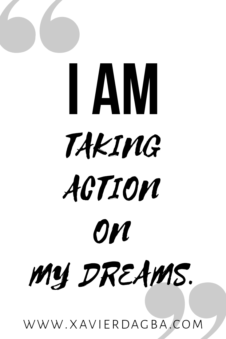 Affirmation on taking action