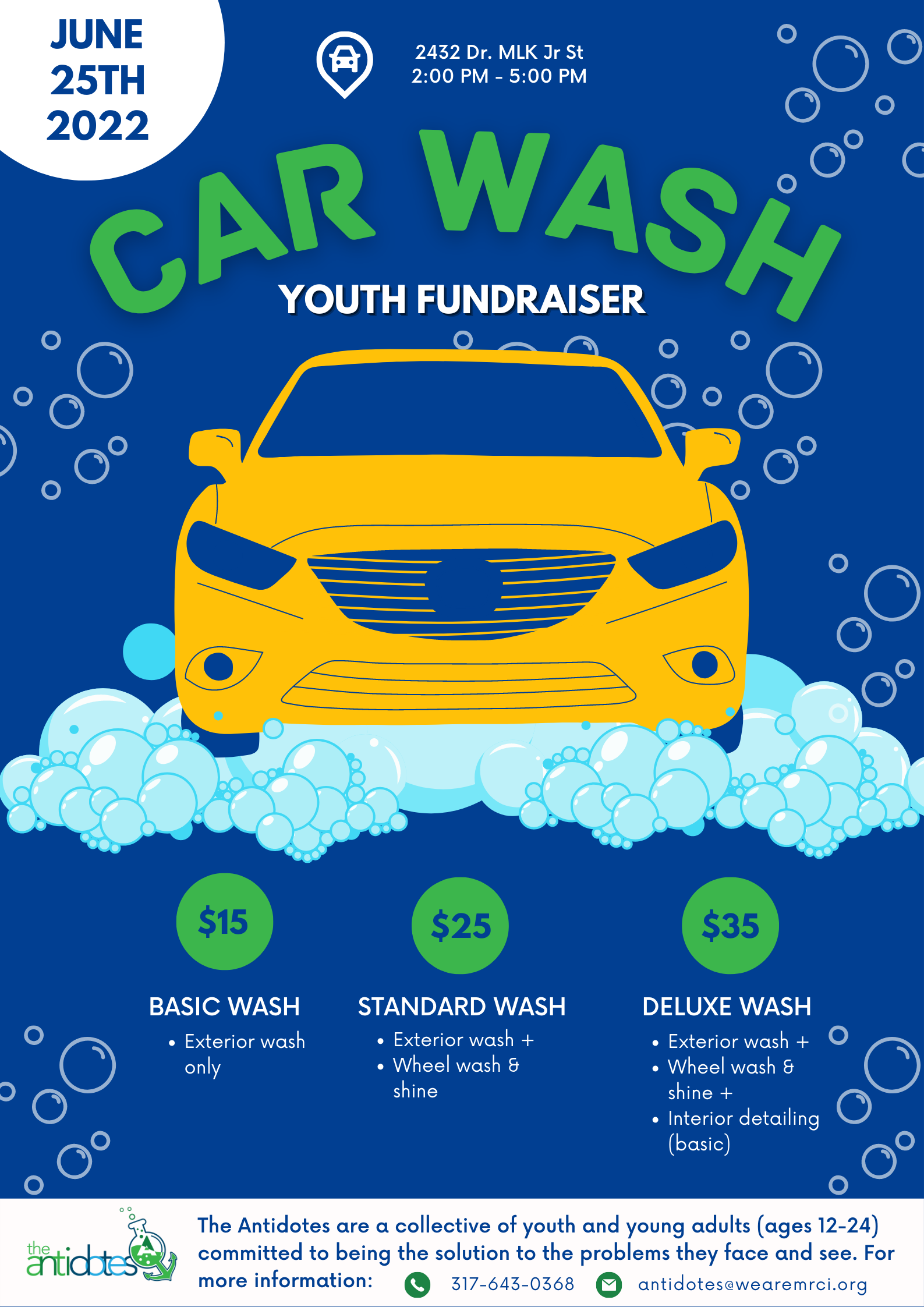 Antidotes Car Wash Fundraiser