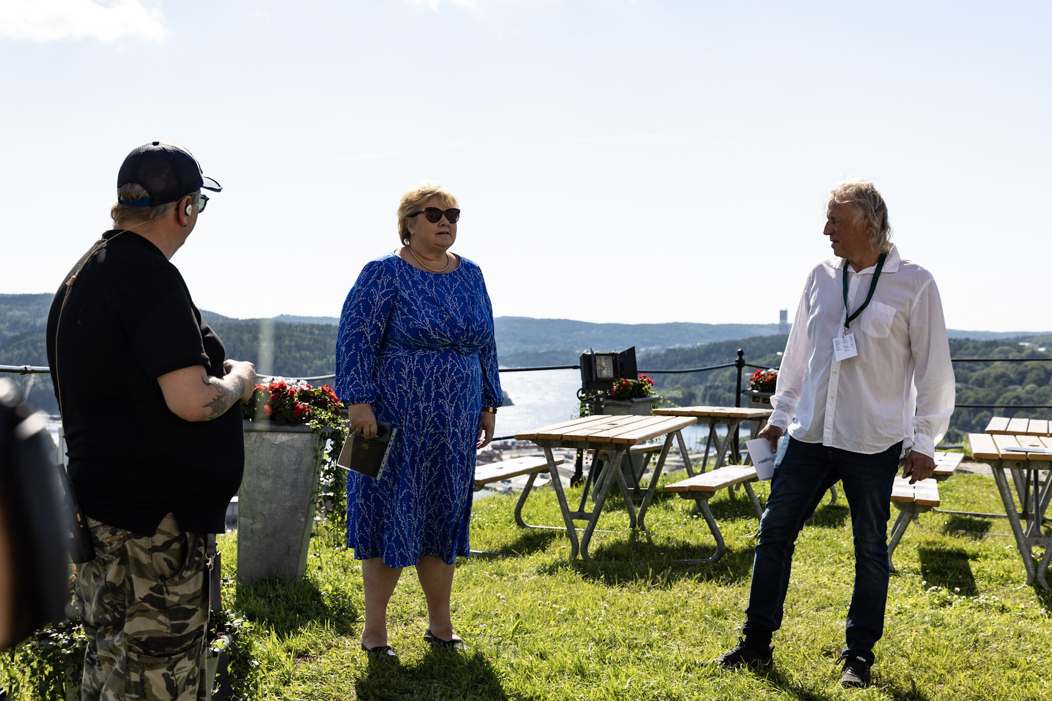 Trond Lie og Erna Solberg