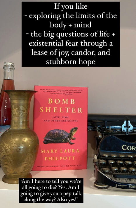 New Release Notes 4/12/22: Bomb Shelther by Mary Laura Philpott