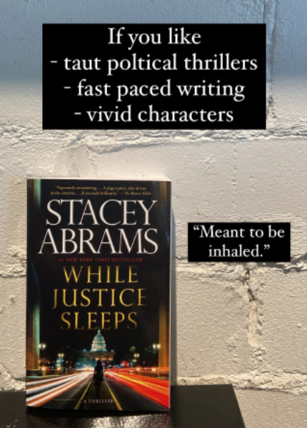 New Release Notes 4/12/22: While Justice Sleeps by Stacey Abrams